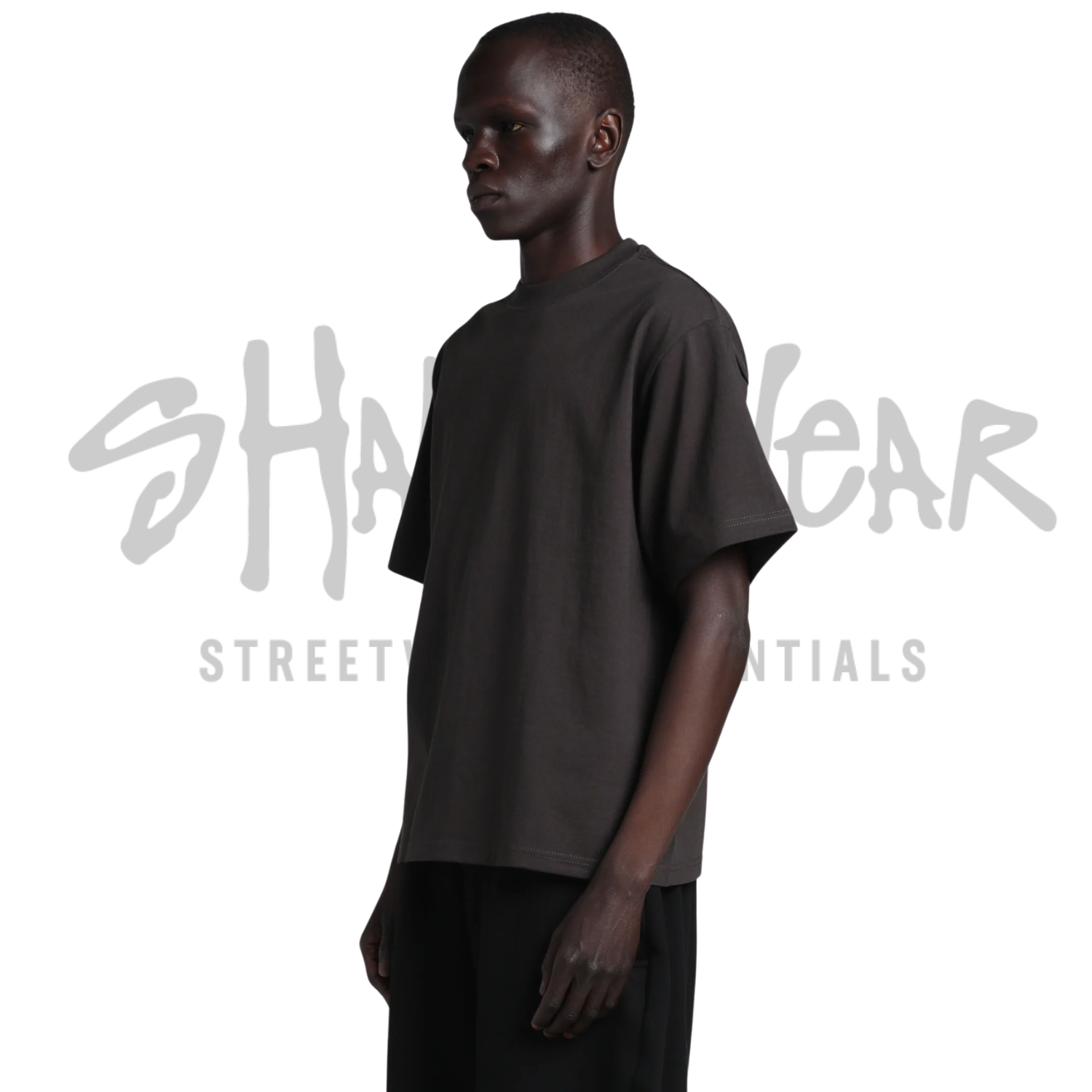 Shaka Wear - Shaka Wear Max Heavyweight Cropped Tee | Off Black | 7.5 oz - Promo Viniles Panamá