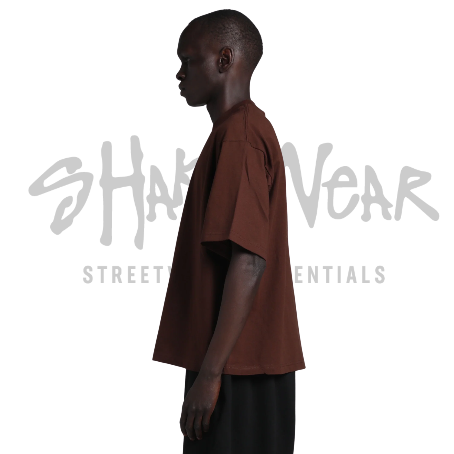 Shaka Wear - Shaka Wear Max Heavyweight Cropped Tee | Brown | 7.5 oz - Promo Viniles Panamá