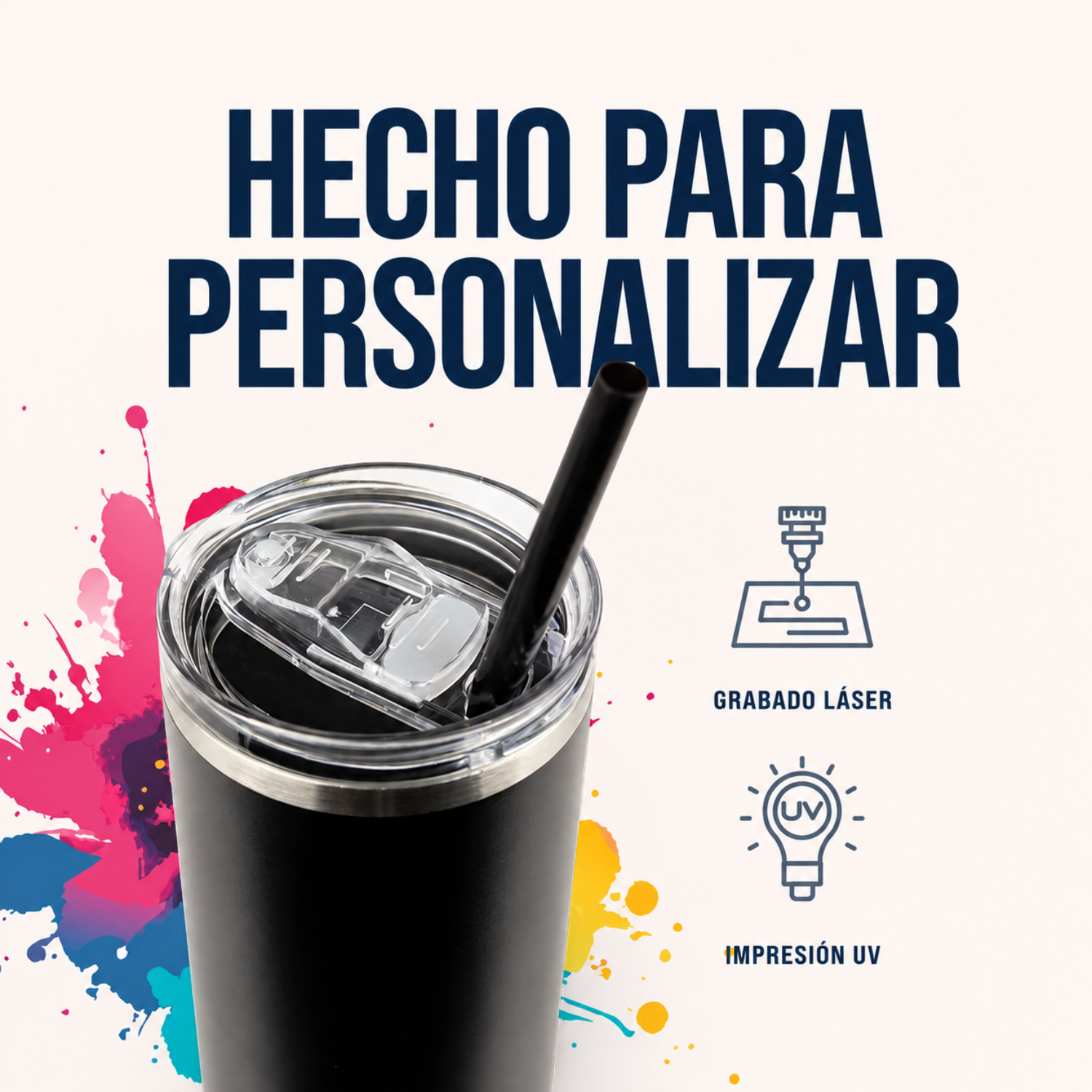 Vaso Skinny 20oz | Acero Inoxidable | para Láser o UVDTF