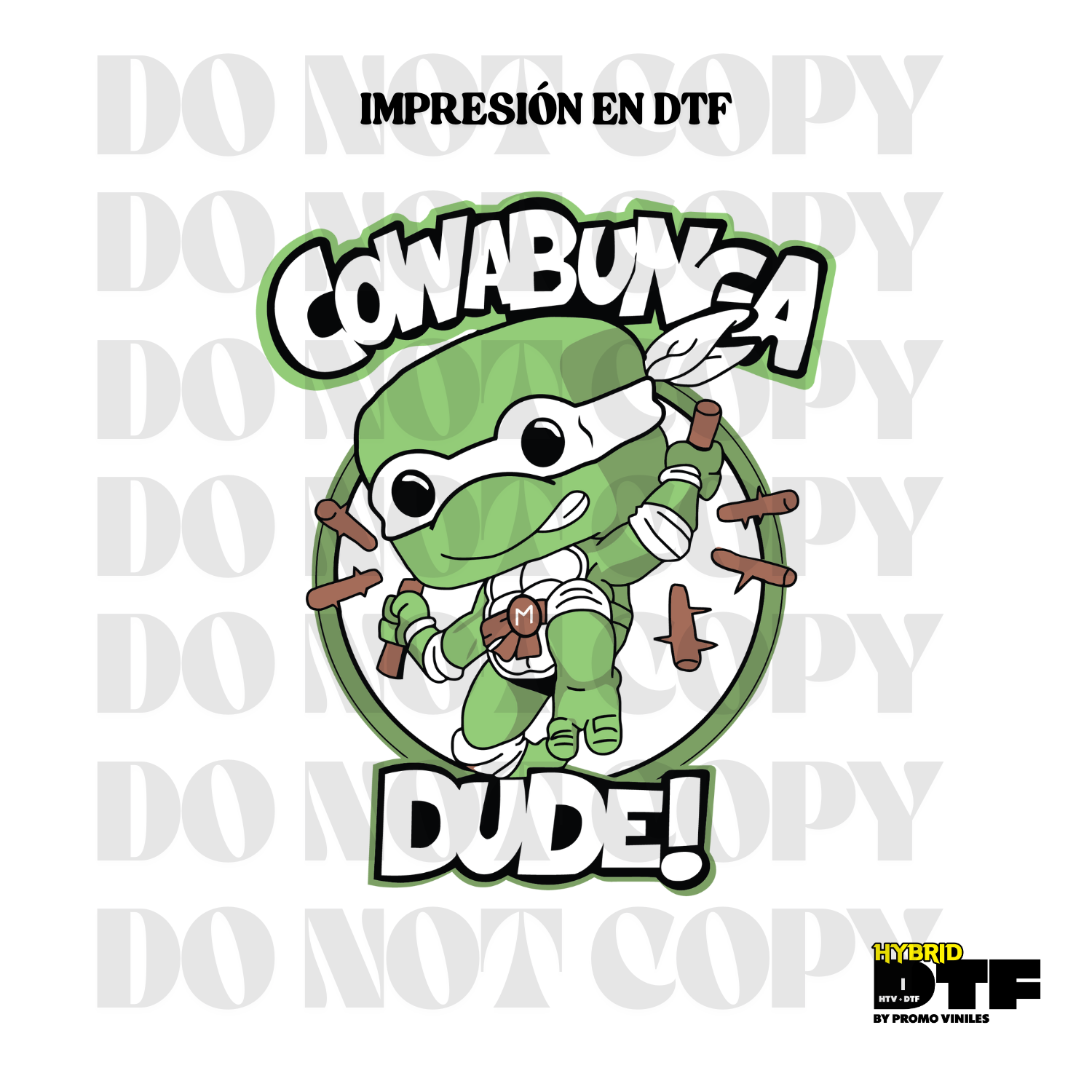 Hybrid DTF | Cowabunga | Stripflock Pro Yellow