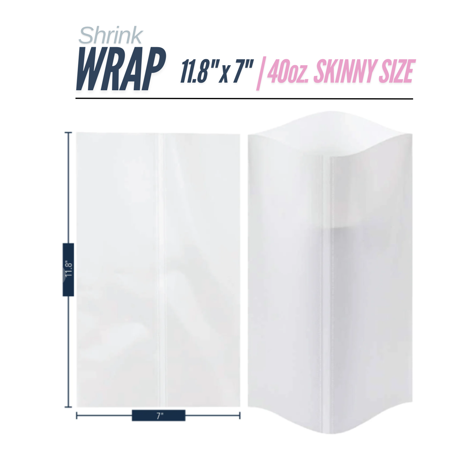 Envoltura Termoencogible para Sublimacion | 11.8" X 7"- 40oz & 30oz