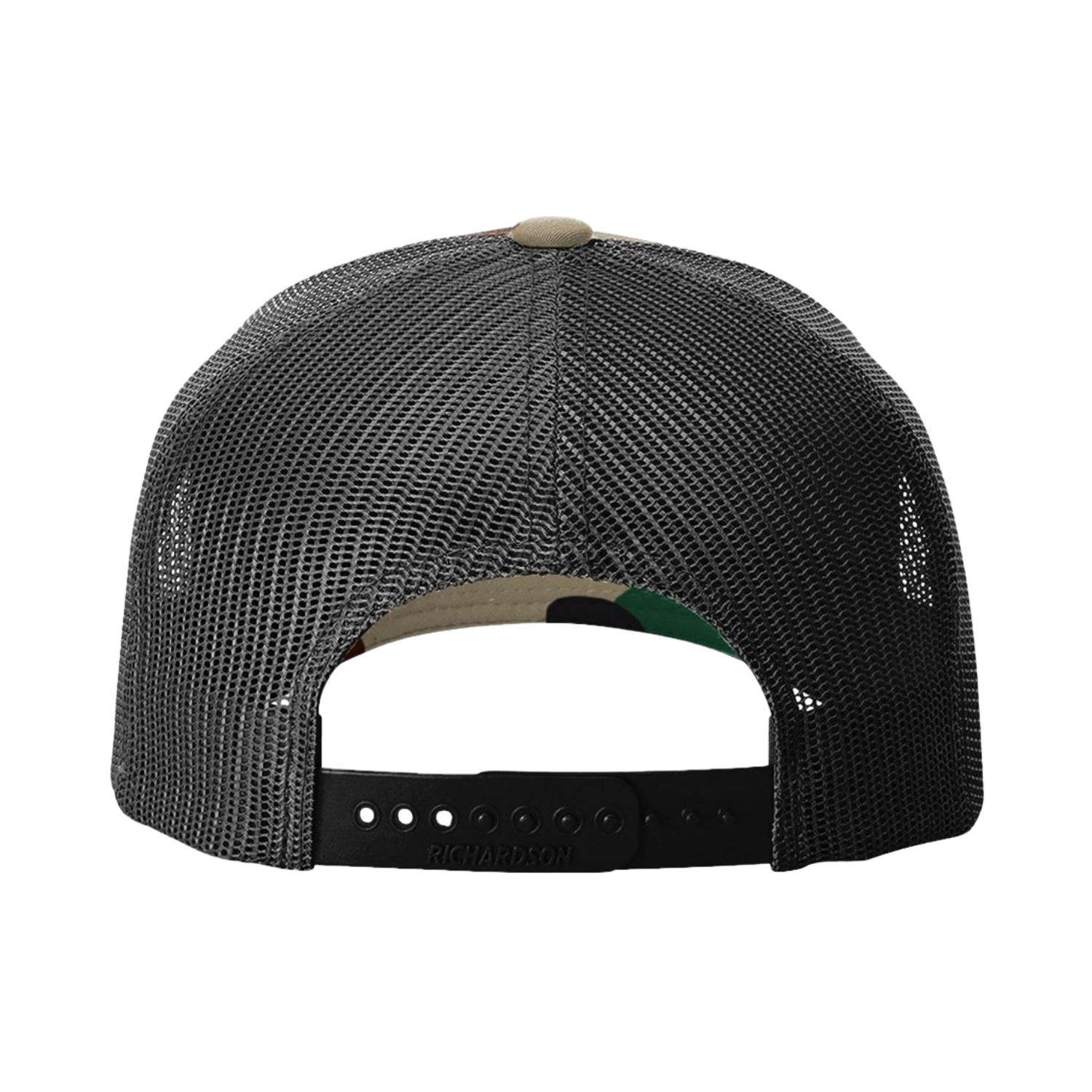 Richardson 112PFP | Printed Five-Panel Trucker Cap | Green Camo/ Black