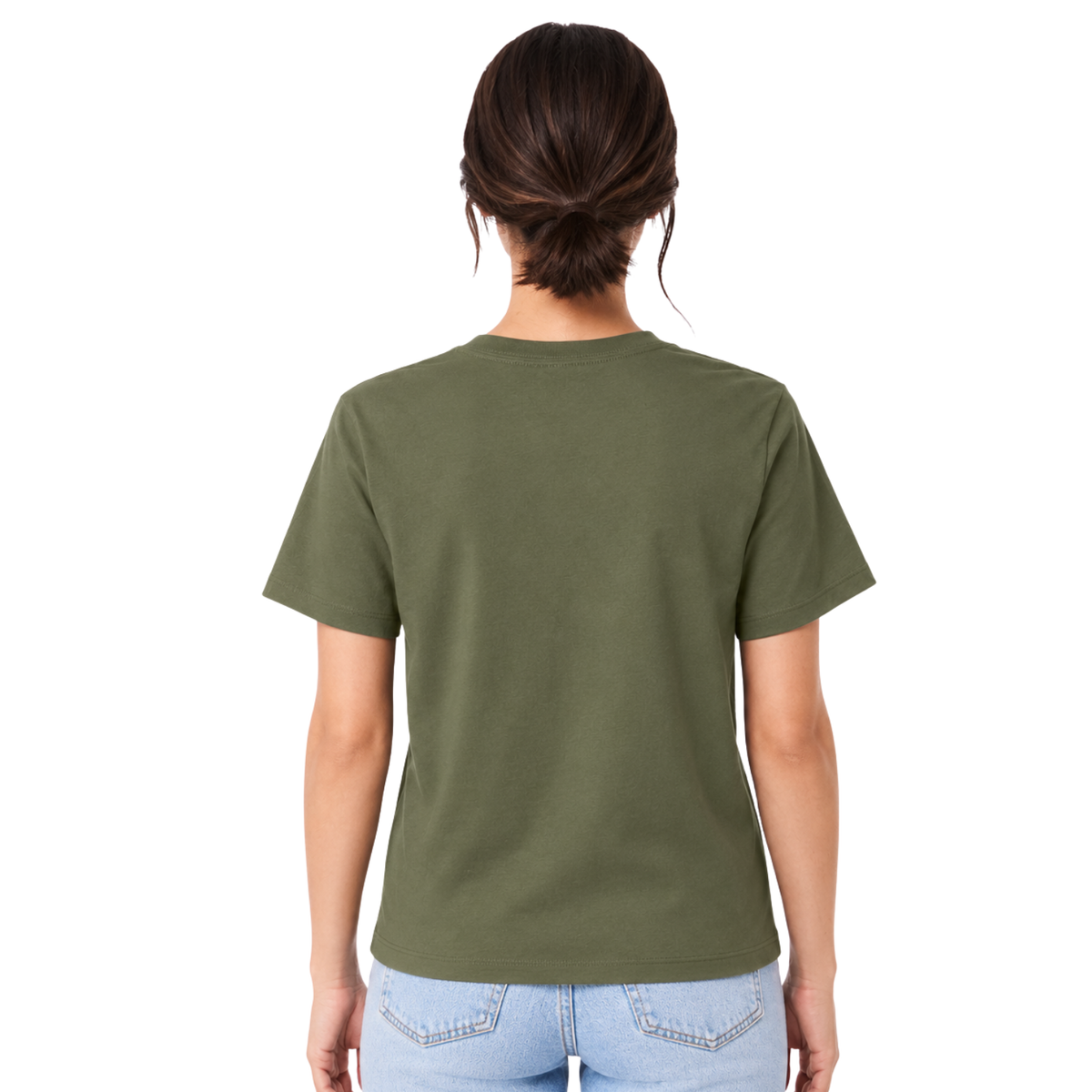 Bella Canvas 6110 Women Heavyweight Oversize Tee | Military Green | 6oz