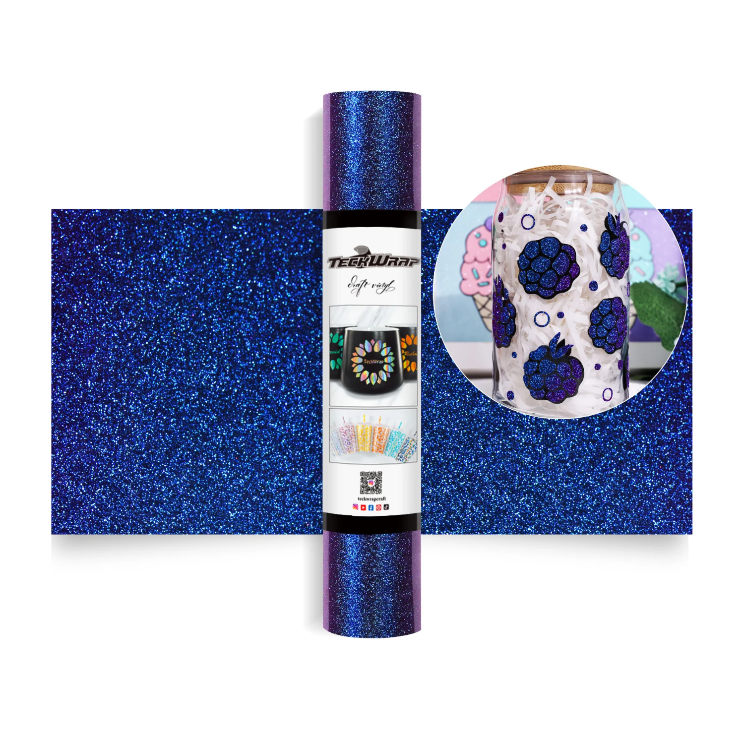 Vinil Adhesivo | Permanente | Chameleon Blue | Ancho 12"