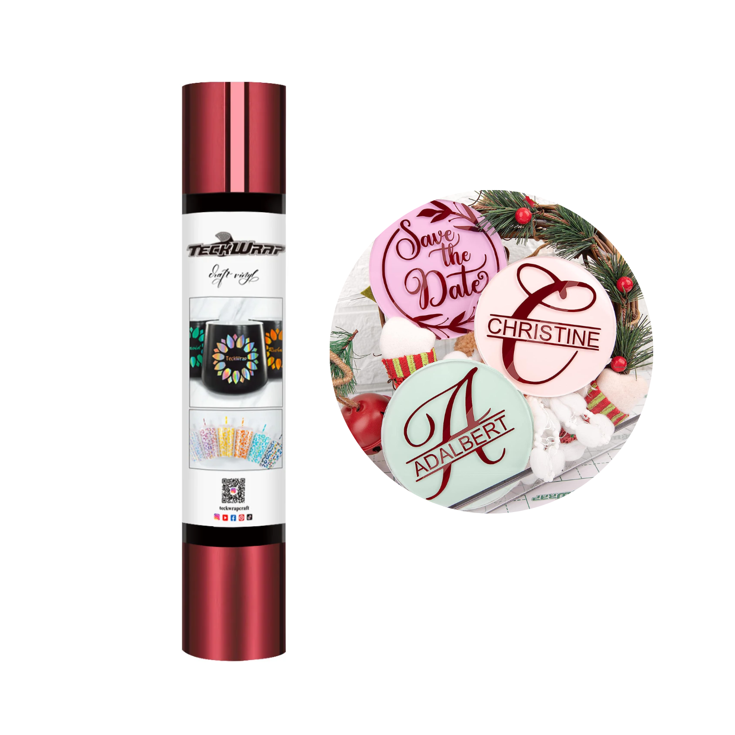 Vinil Adhesivo | Permanente | Mirror Wine Red | Ancho 12"