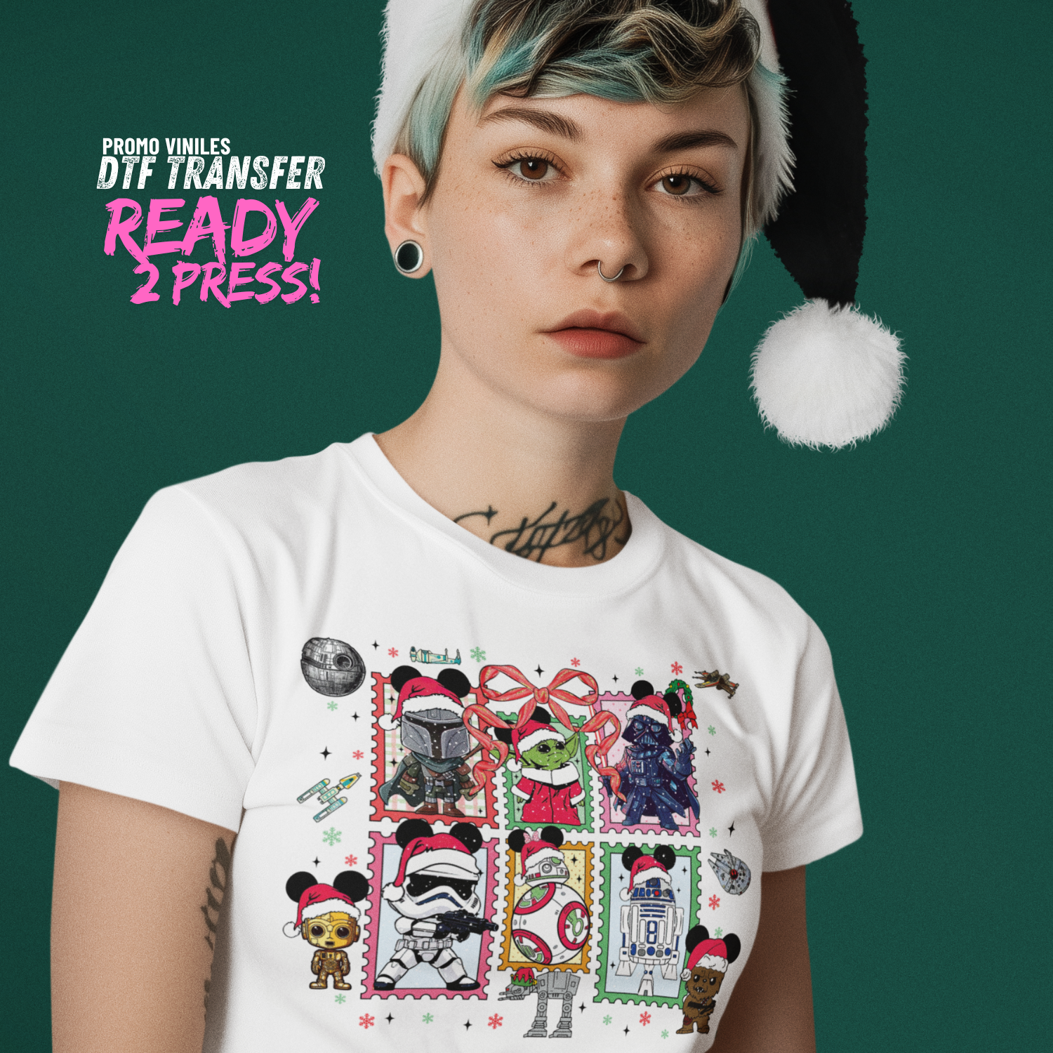 DTF Transfers | Star Xmas