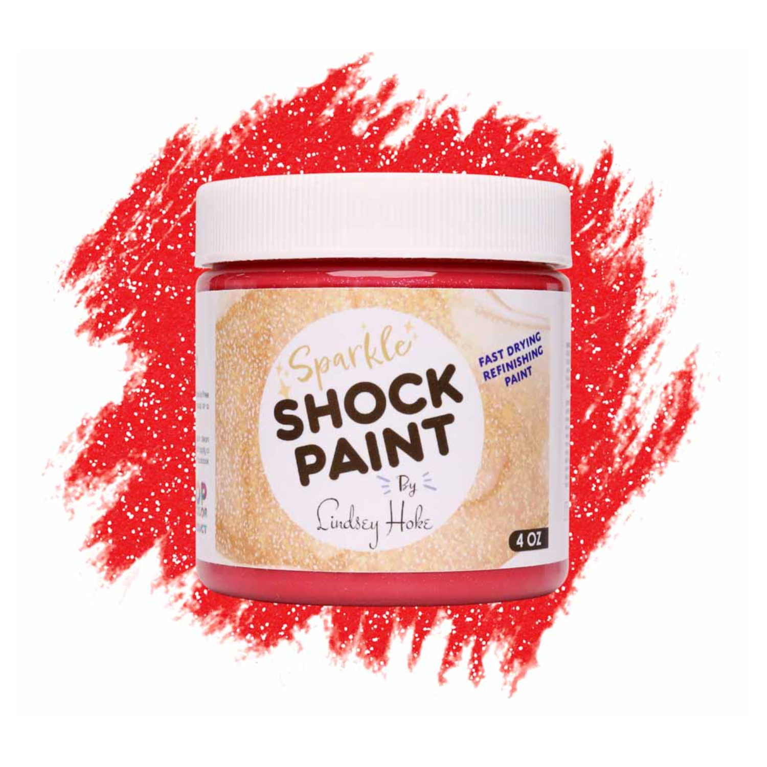 Pop of Color | Pintura Mate con Escarcha | Candy Cane 4oz