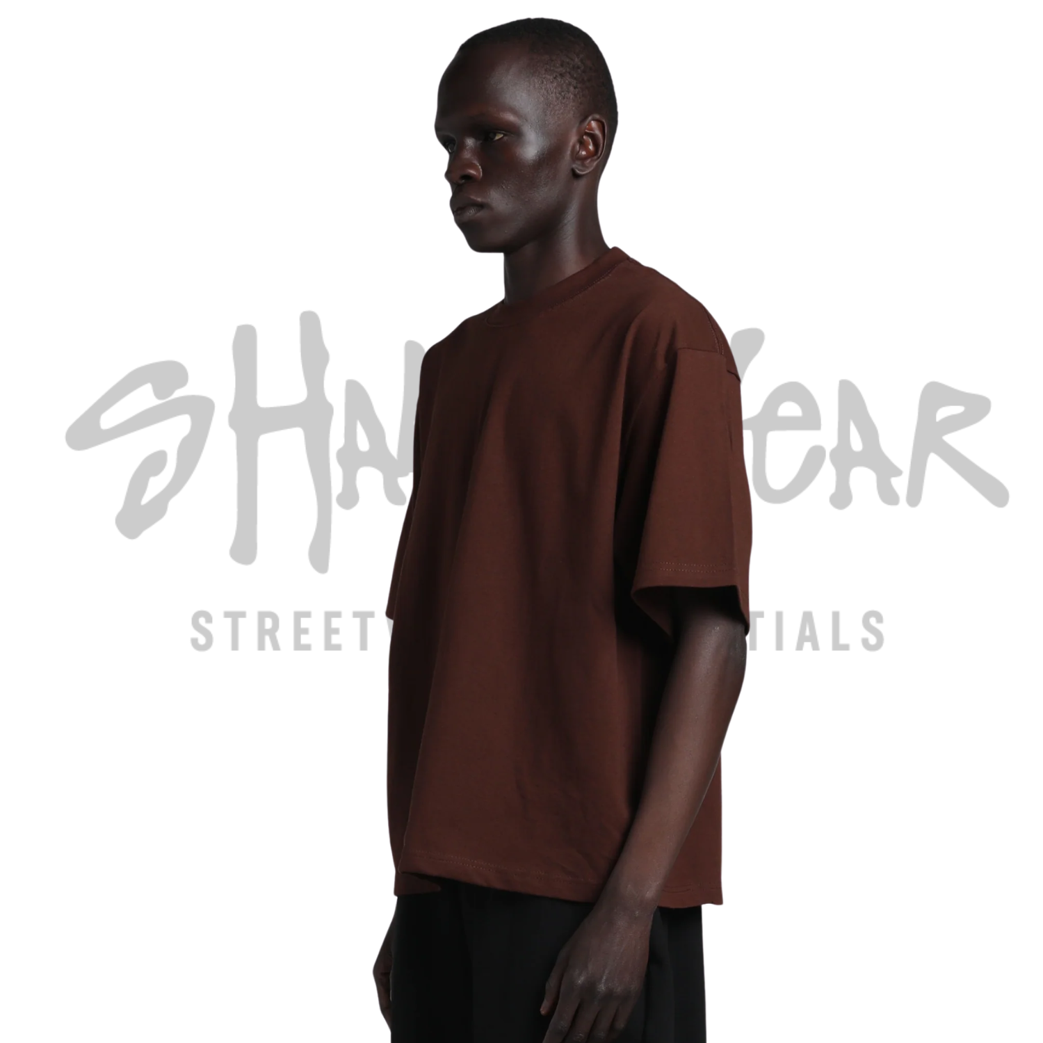 Shaka Wear - Shaka Wear Max Heavyweight Cropped Tee | Brown | 7.5 oz - Promo Viniles Panamá