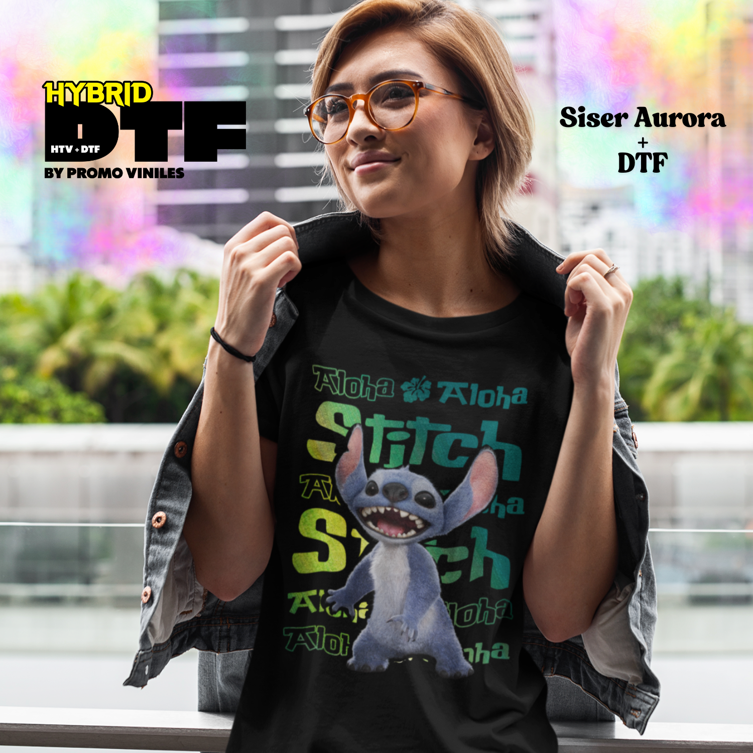 Hybrid DTF | Stitchy | Aurora Parakeet