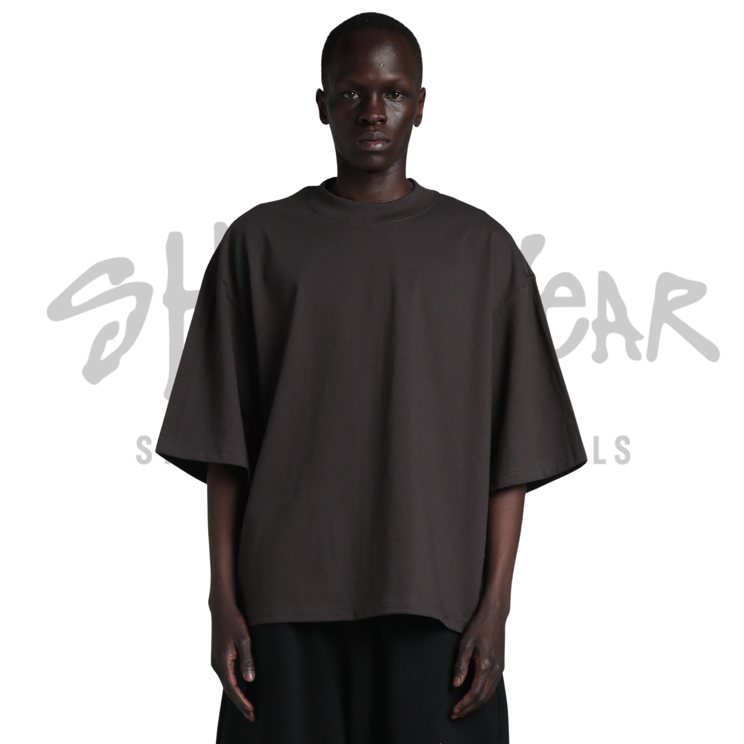 Shaka Wear Max Heavyweight Oversized Tee | Off Black | 7.5 oz