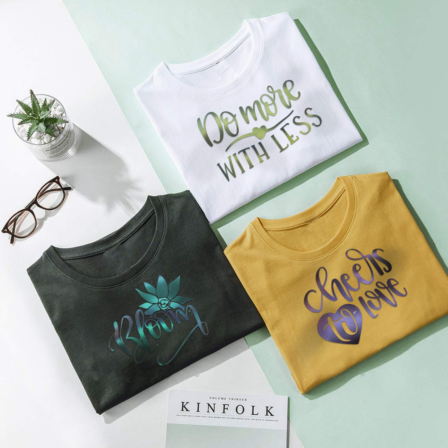 Teckwrap | Vinil Térmico | Gold Charm Green | Ancho 12"