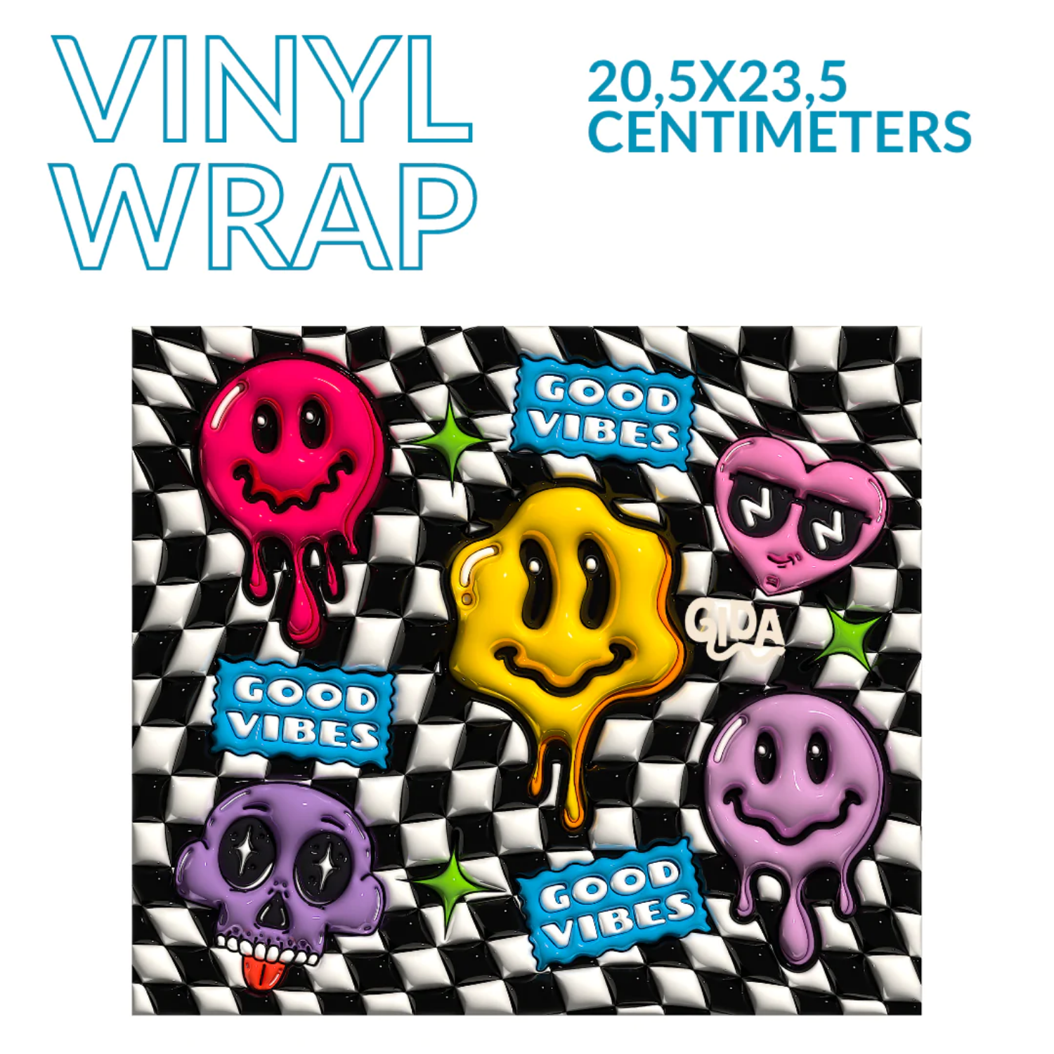 3D Wrap | Dripping Faces | 20 oz