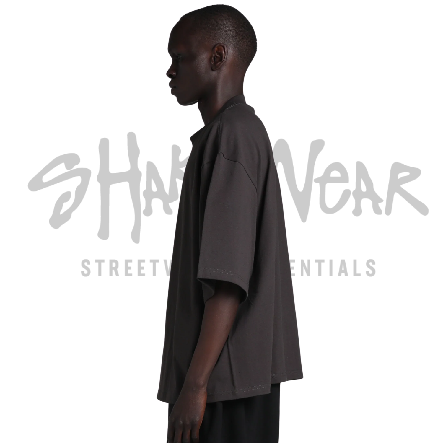 Shaka Wear Max Heavyweight Oversized Tee | Off Black | 7.5 oz