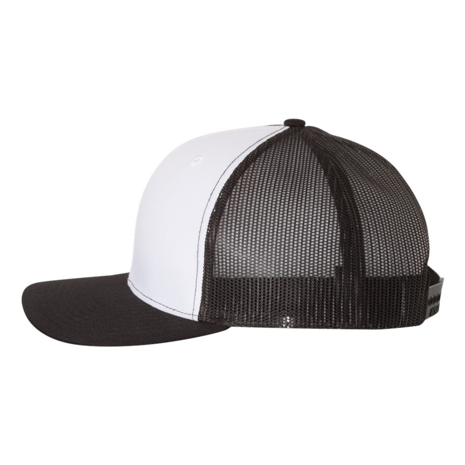 Richardson 112 | Adjustable Snapback Trucker Cap | White/ Black