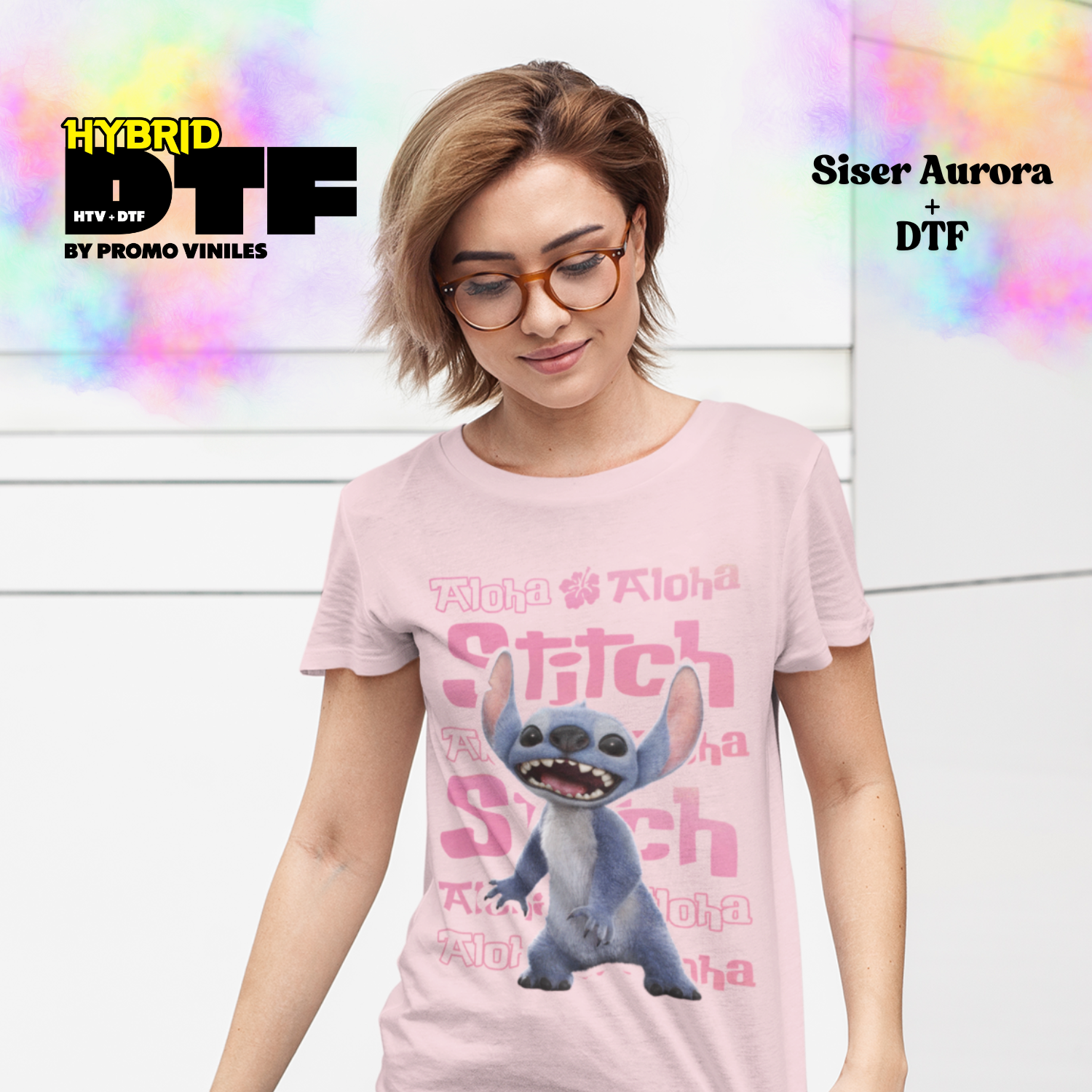 Hybrid DTF | Stitchy | Aurora Pink