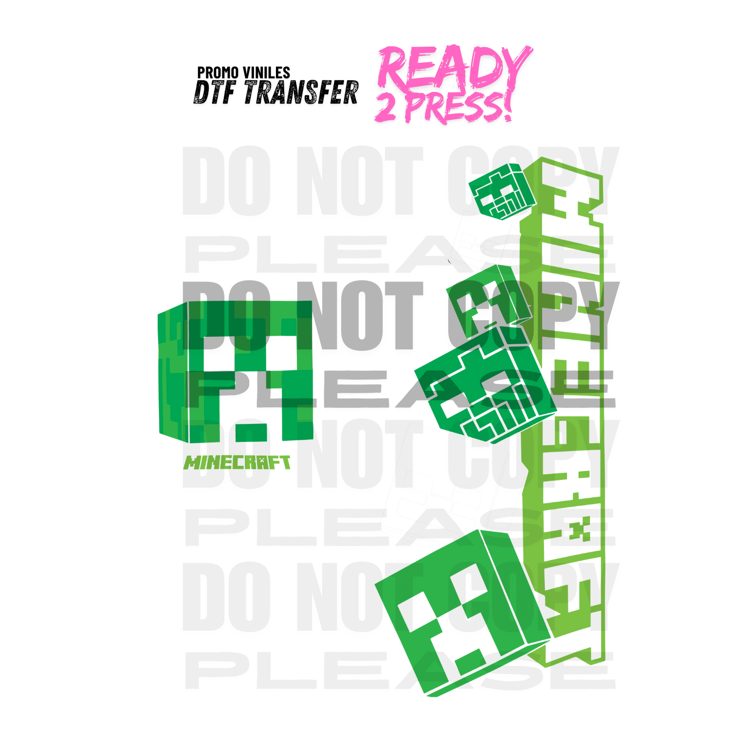 DTF Transfers | MineCraft - Incluye 2 artes