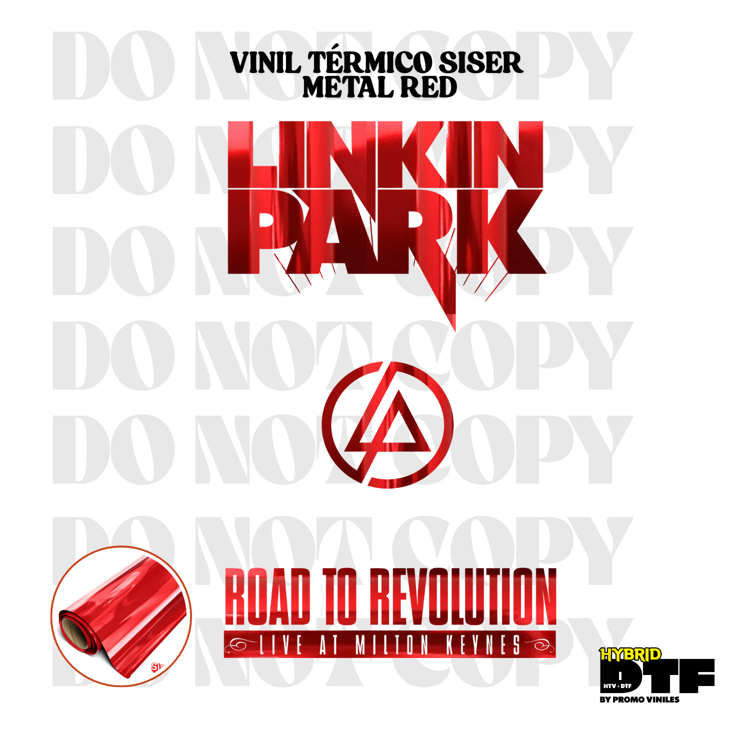 Hybrid DTF | Linkin Park | Siser Metal Red