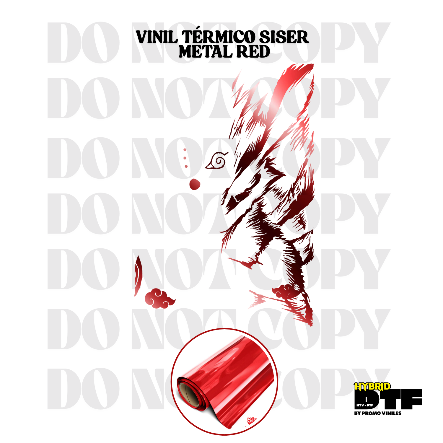 Hybrid DTF | Naruto Half | Metal Red