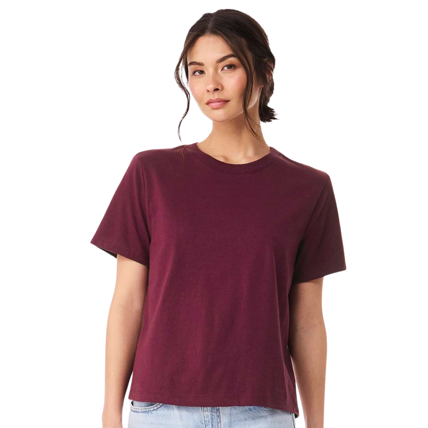 Bella Canvas 6110 Women Heavyweight Oversize Tee | Maroon | 6oz