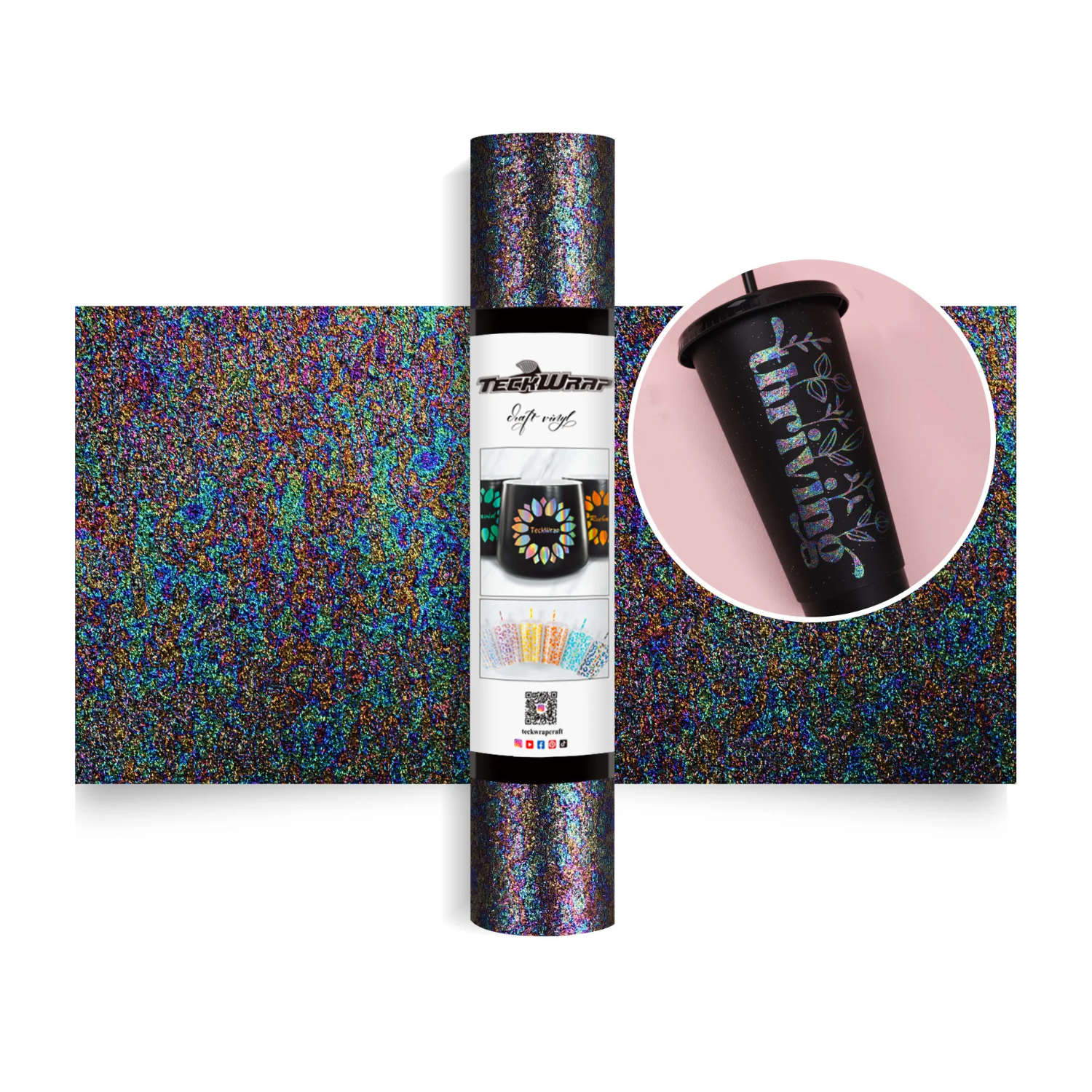 Vinil Adhesivo | Permanente | Pearl Black | Ancho 12"