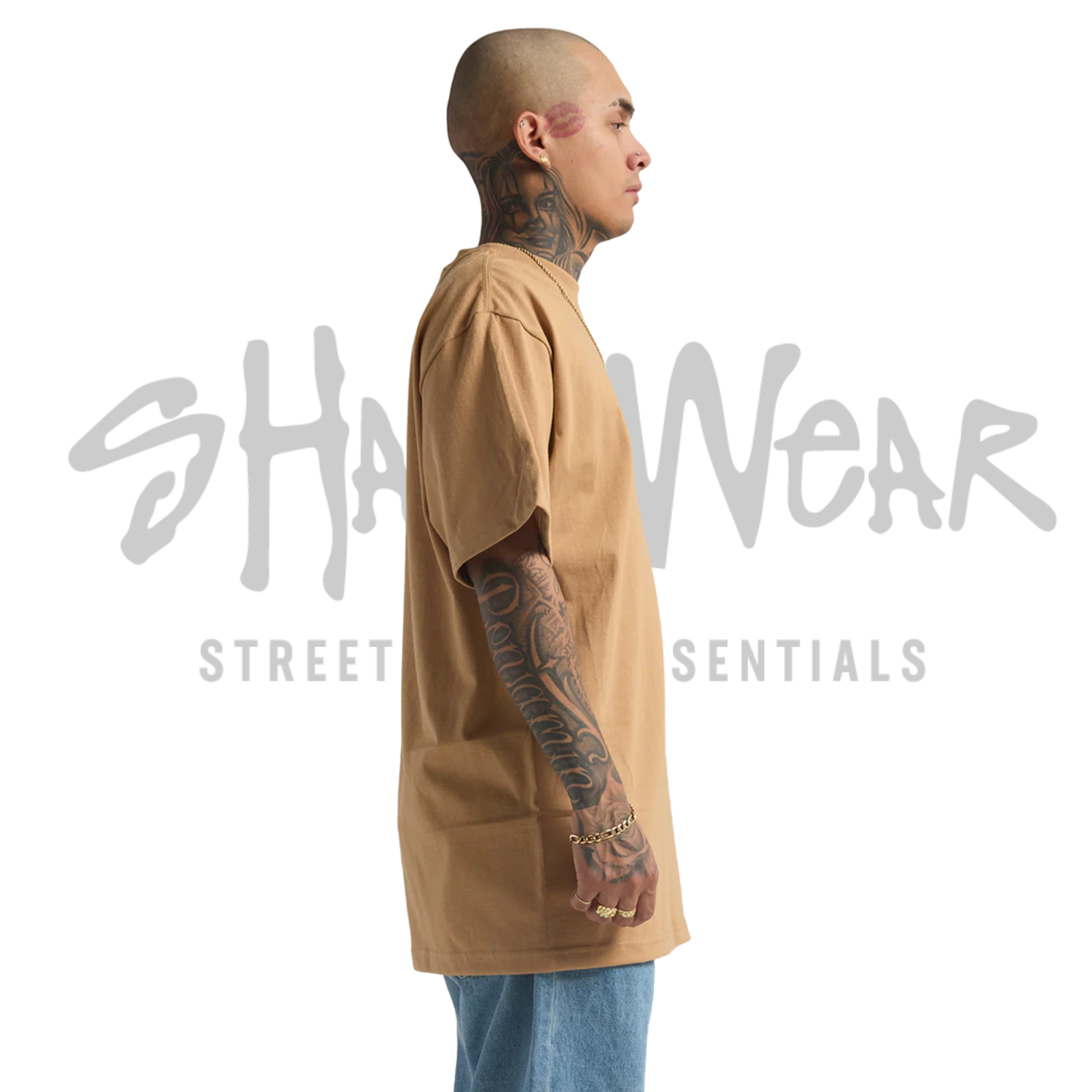 Shaka Wear Max Heavyweight Short Sleeve | Khaki | 7.5 oz