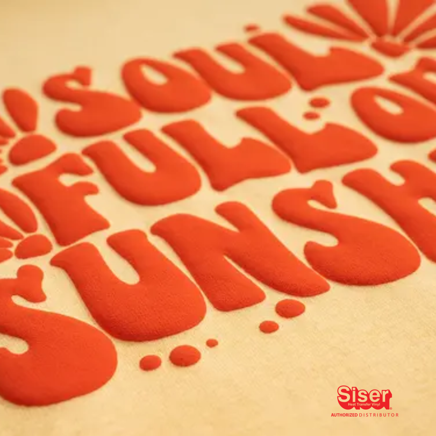 Siser Easy™ Puff Vinil Textil Térmico | Orange | Naranja | Ancho 12"