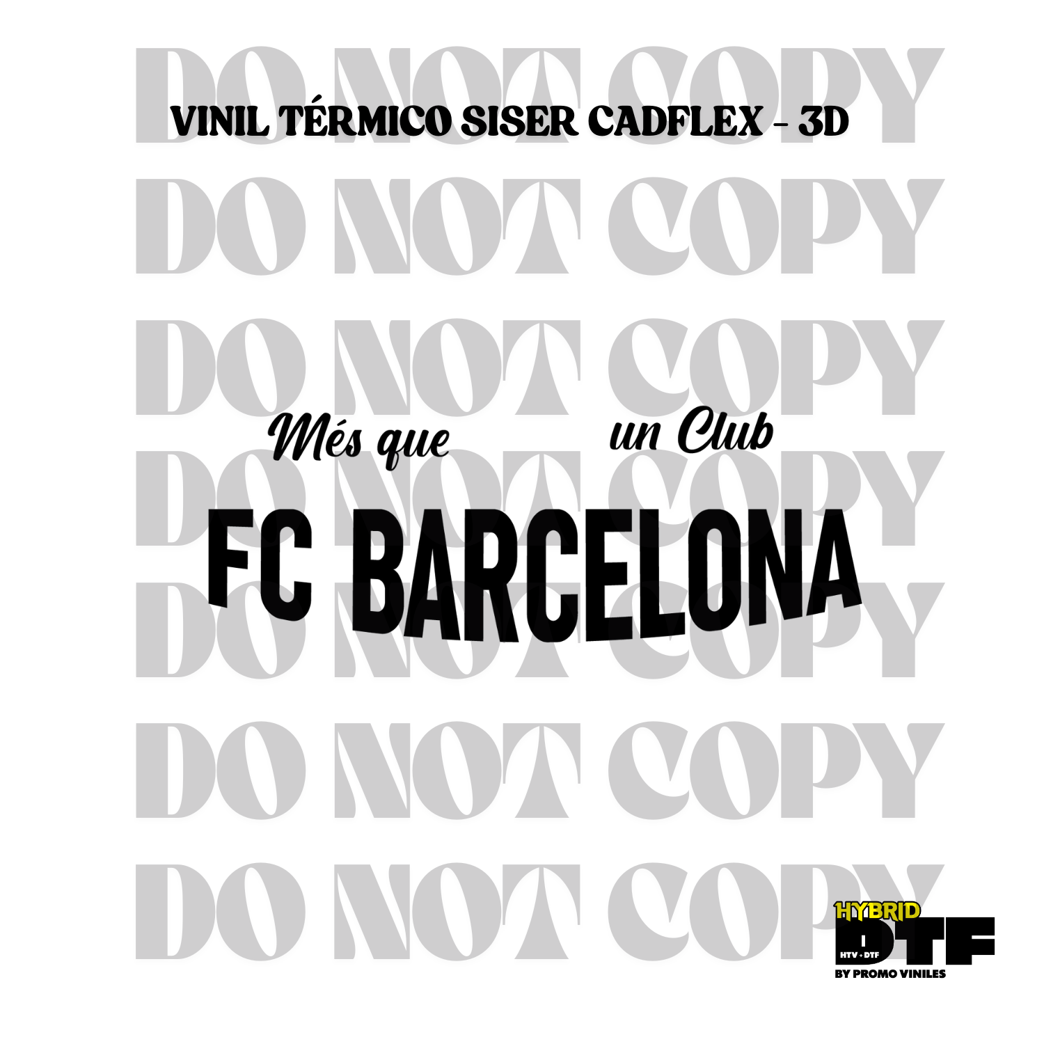 Hybrid DTF | FC Barcelona | Black CadFLEX - 3D