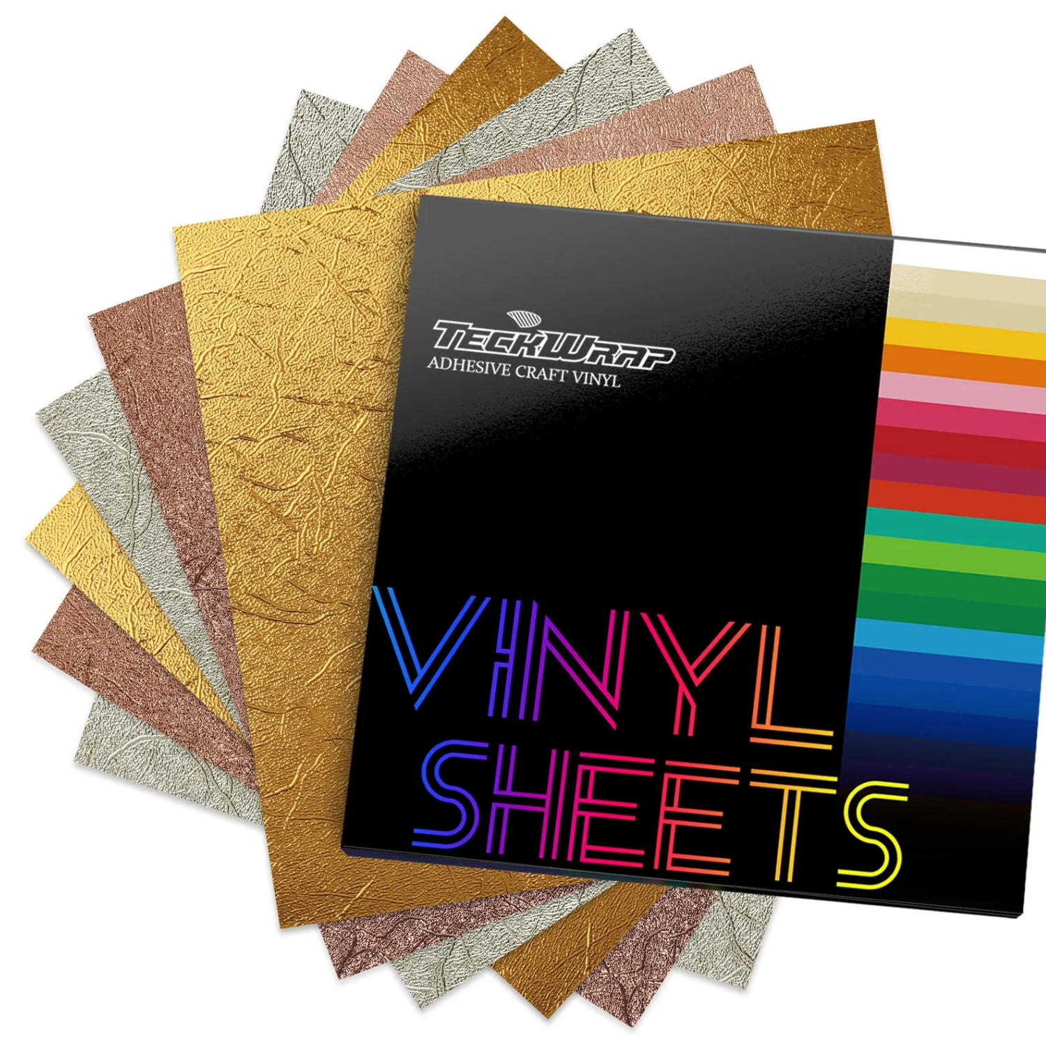 Pack | Vinil Adhesivo Permanente | Textured Metallic | 6 Pies