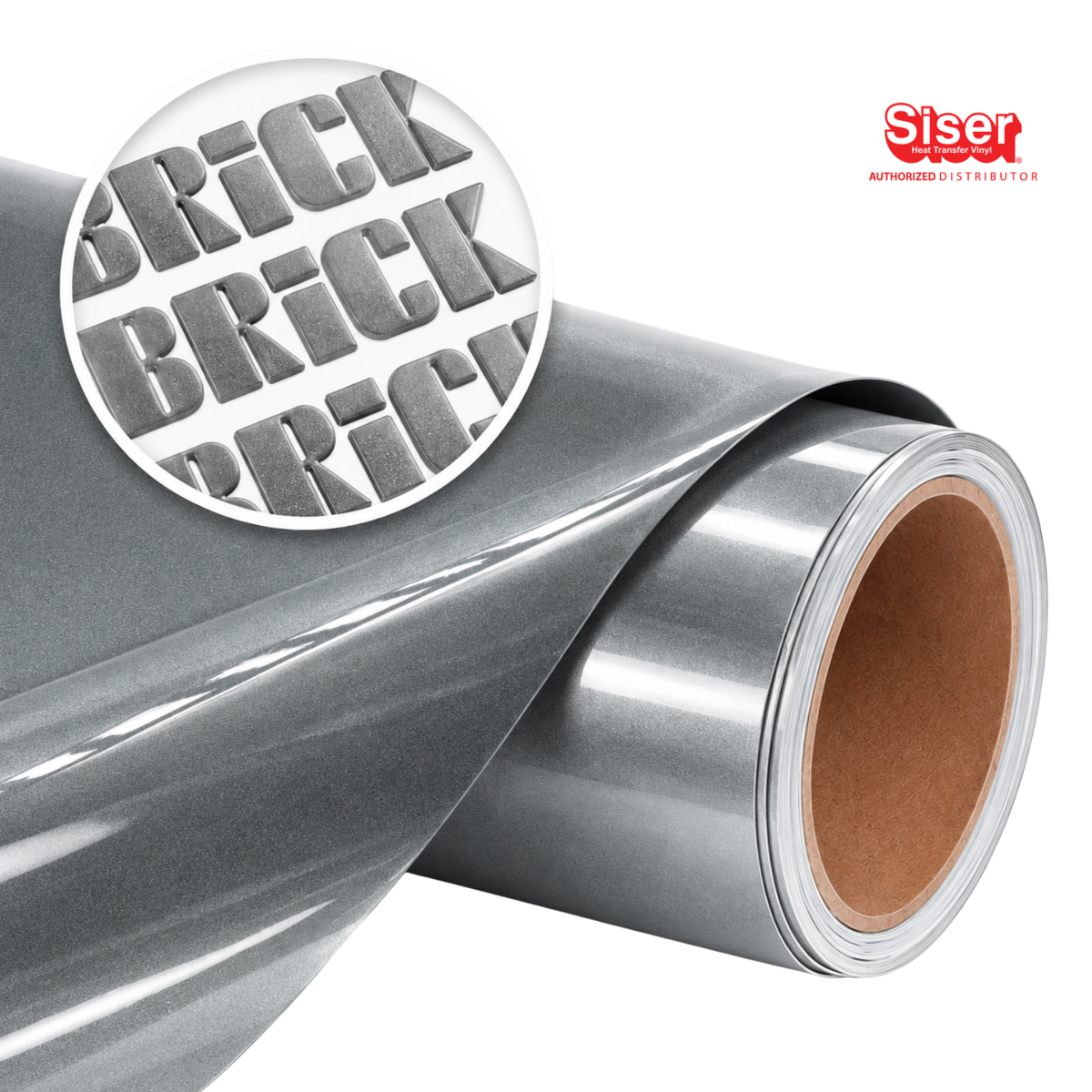 Siser Brick® 600 Vinil Textil Térmico | Silver | Ancho 12"