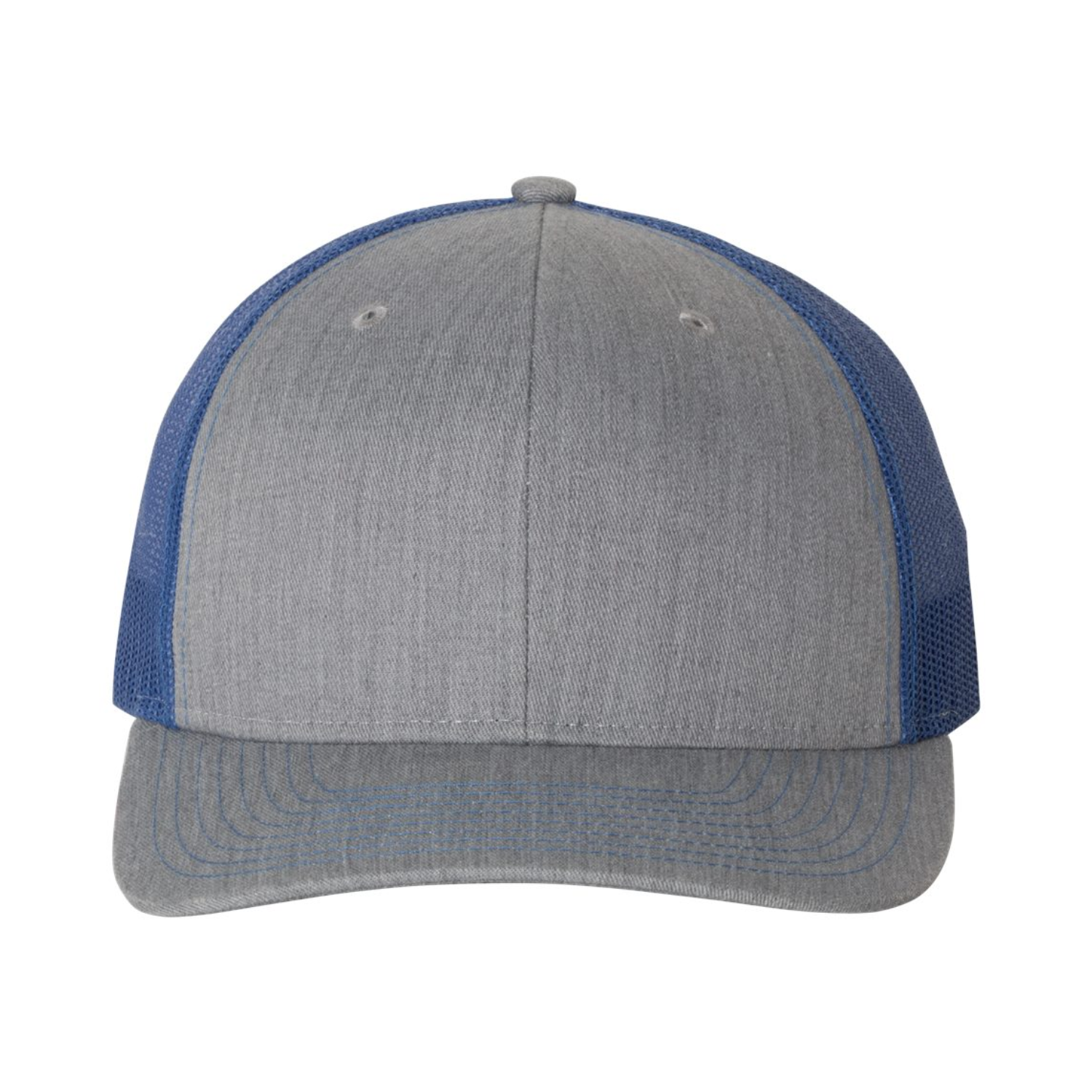 Richardson 112 | Adjustable Snapback Trucker Cap | Heather Grey/ Royal