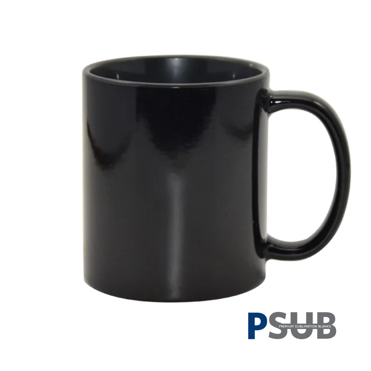 Taza de Cerámica Mágica | Negra con Interior Negra | 11oz