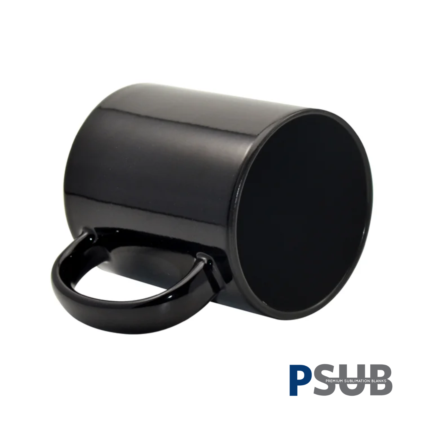 Taza de Cerámica Mágica | Negra con Interior Negra | 11oz