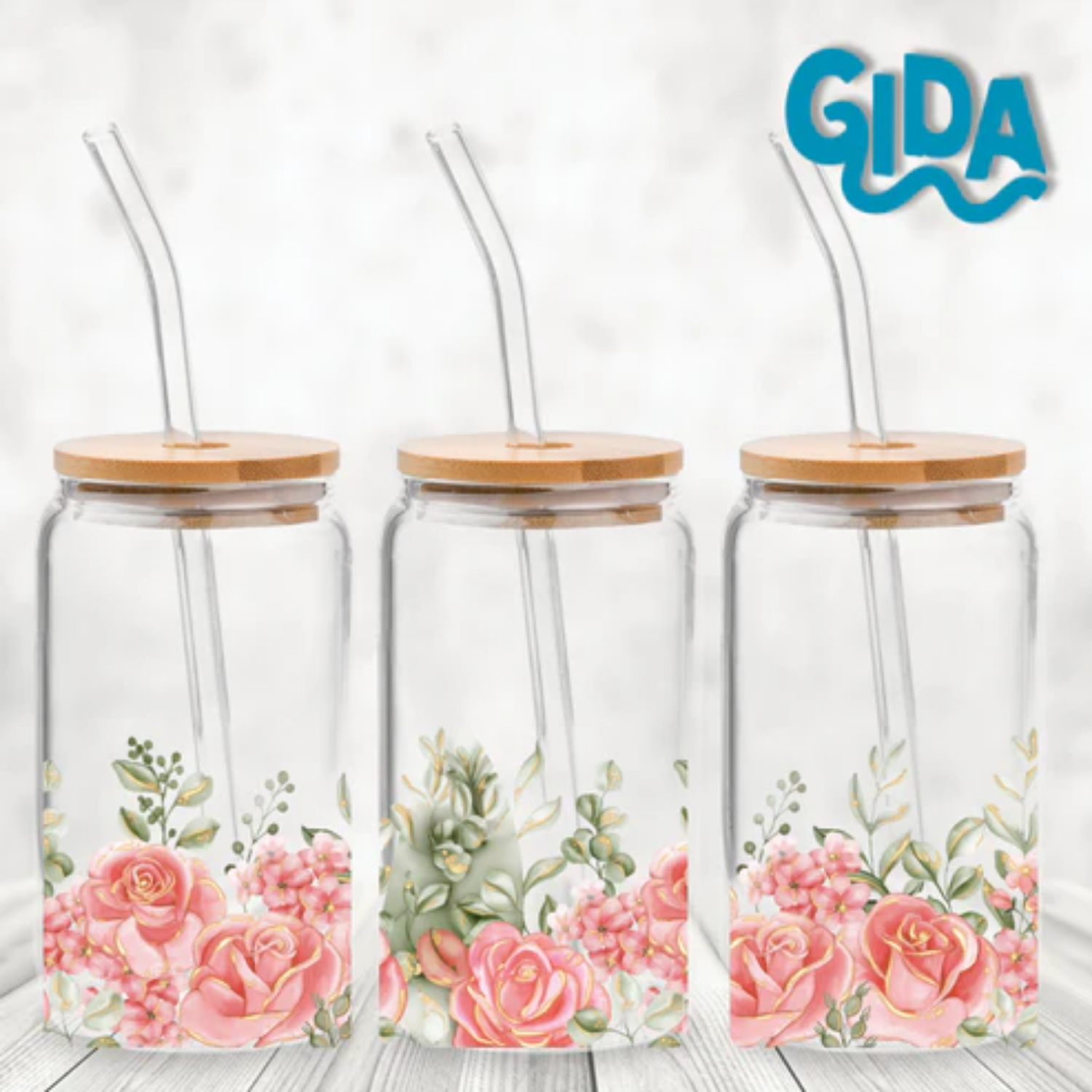 UV DTF Wrap | Just Pink Roses | 9.5 x 4.33"