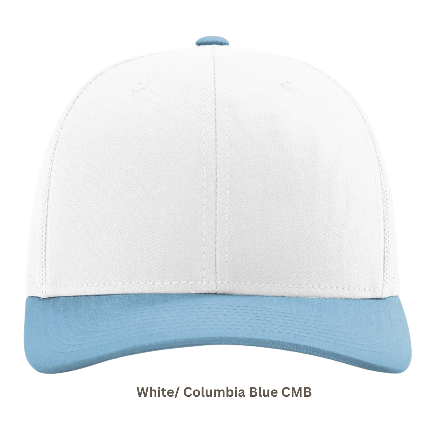 Richardson 112 | Adjustable Snapback Trucker Cap | White/ Columbia Blue