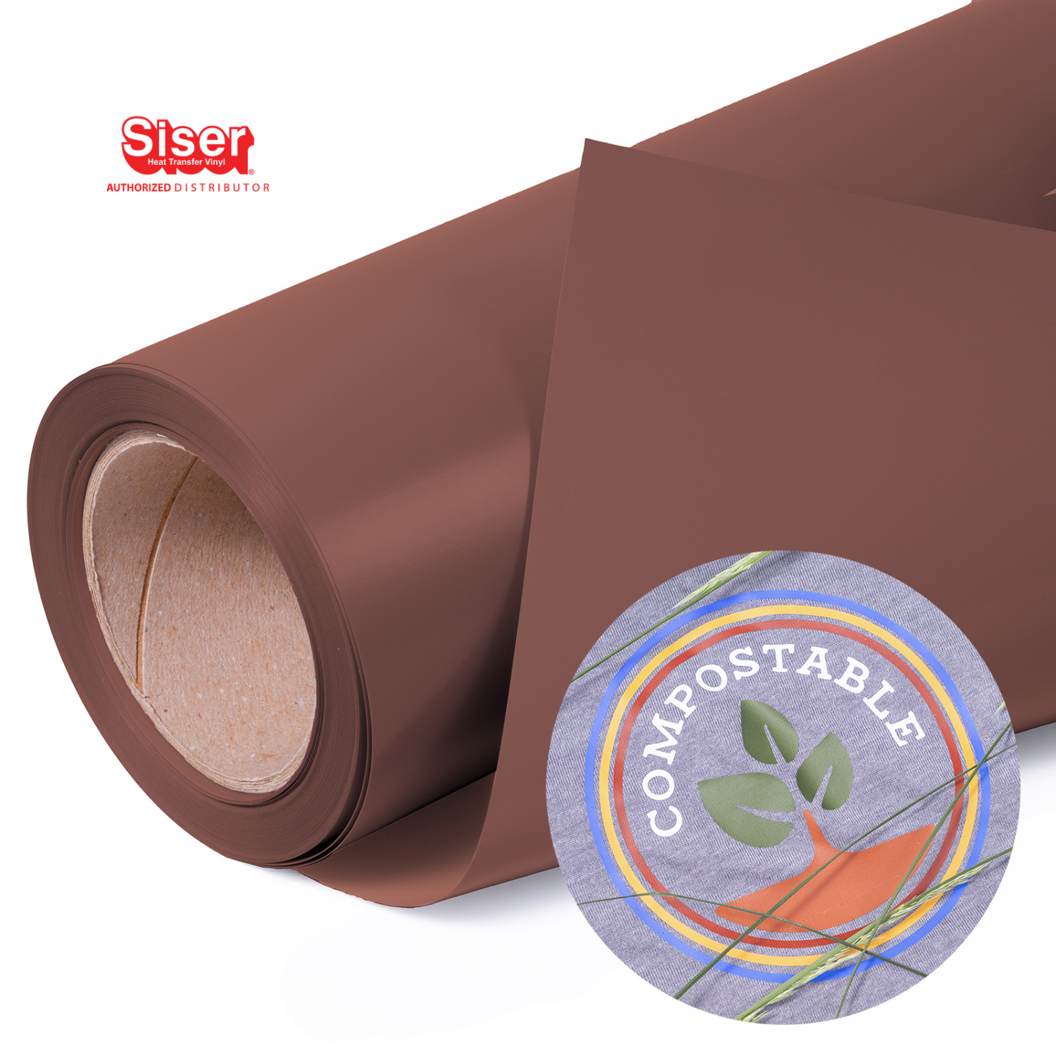 Siser PureHT™ Vinil Textil Térmico | Russet Brown | Ancho 12"