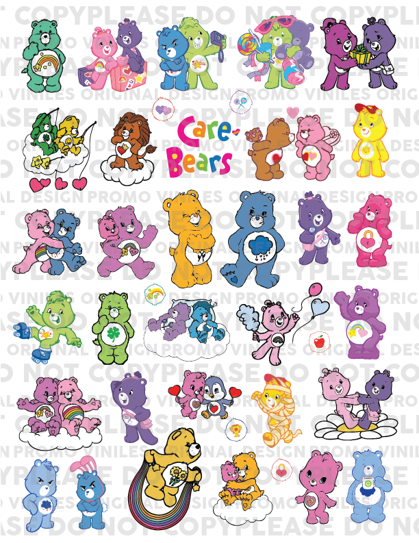 UV DTF 3D Sticker Sheets | Bears Bundle 2 | 8.5x11