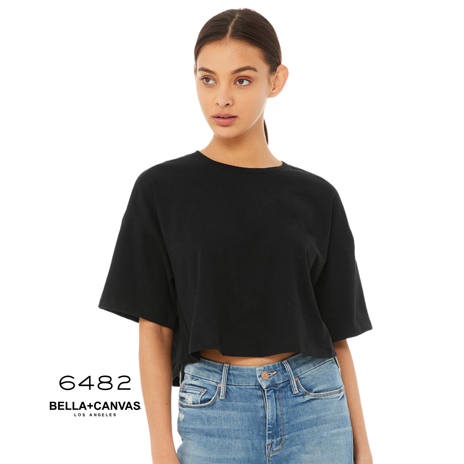 Bella Canvas 6482 | Jersey Crop Tee | Negro