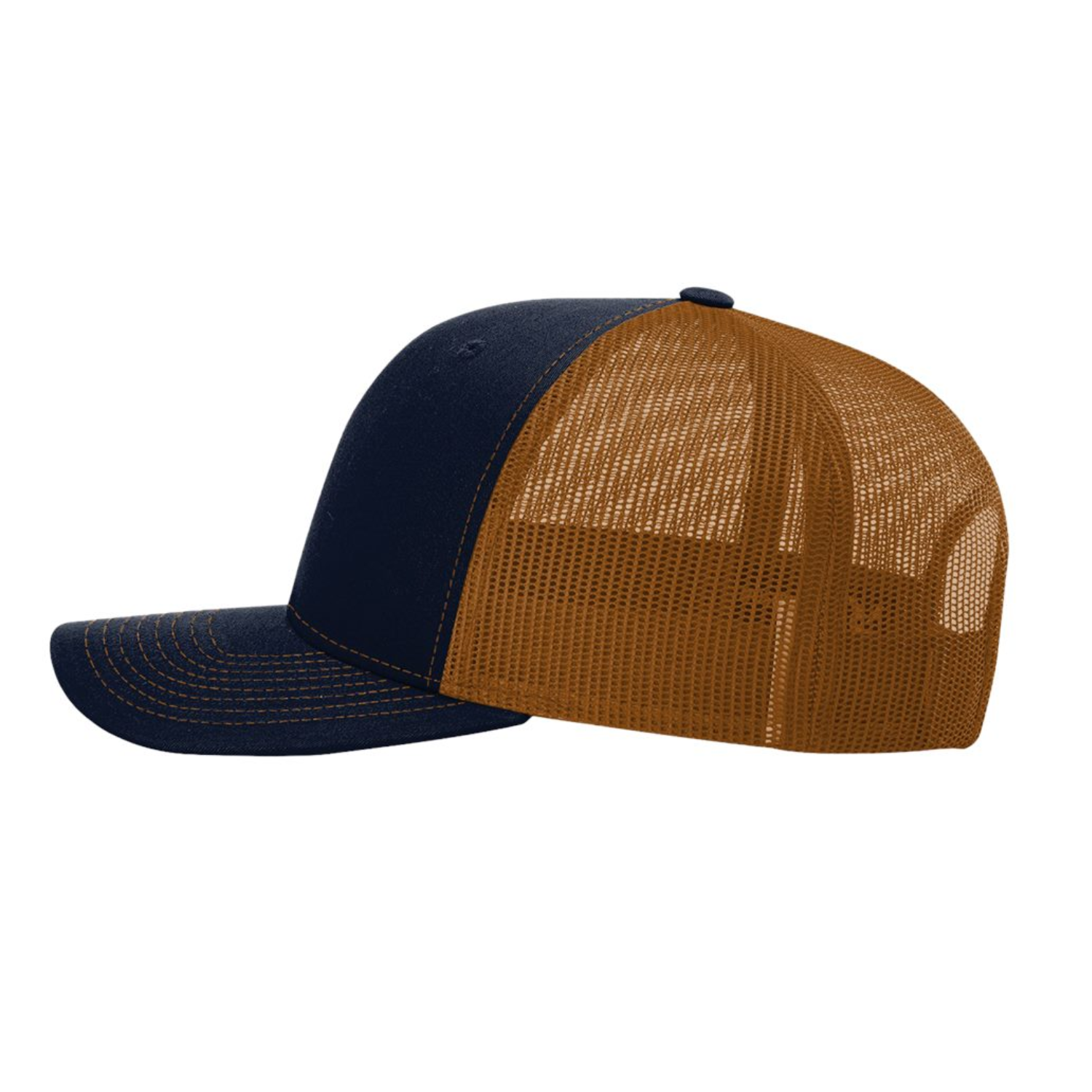 Richardson 112 | Adjustable Snapback Trucker Cap | Navy/ Carmel