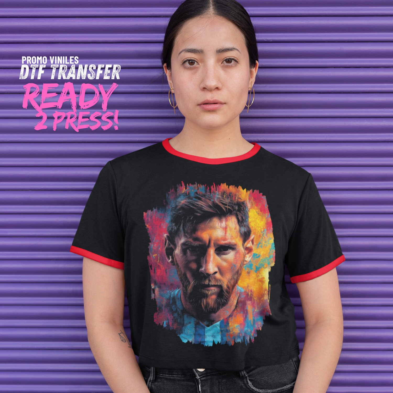 DTF Transfers | Messi | Halftones | 12x16