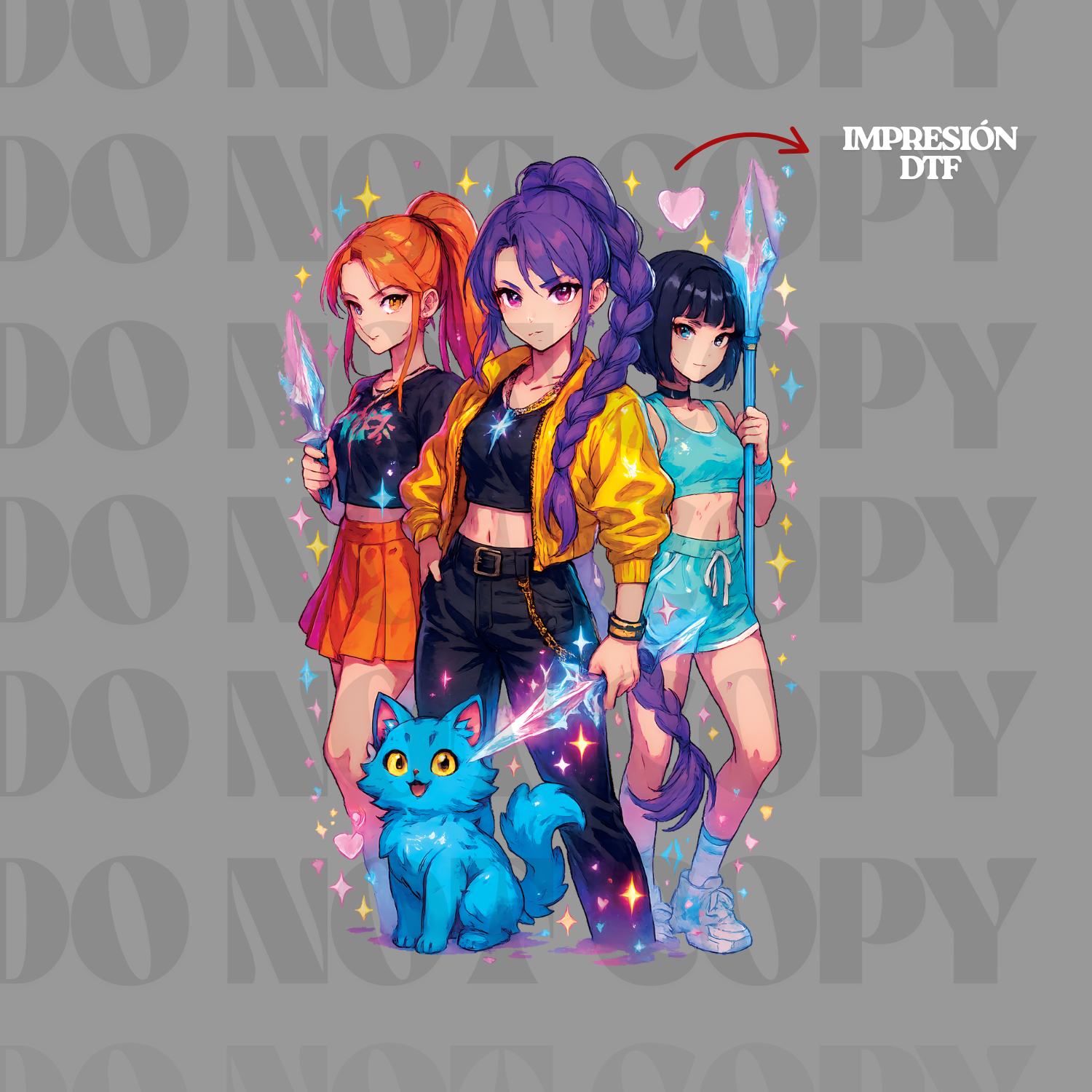 Hybrid DTF | Huntrix | Pattern Infinite Galaxy | 6x4"