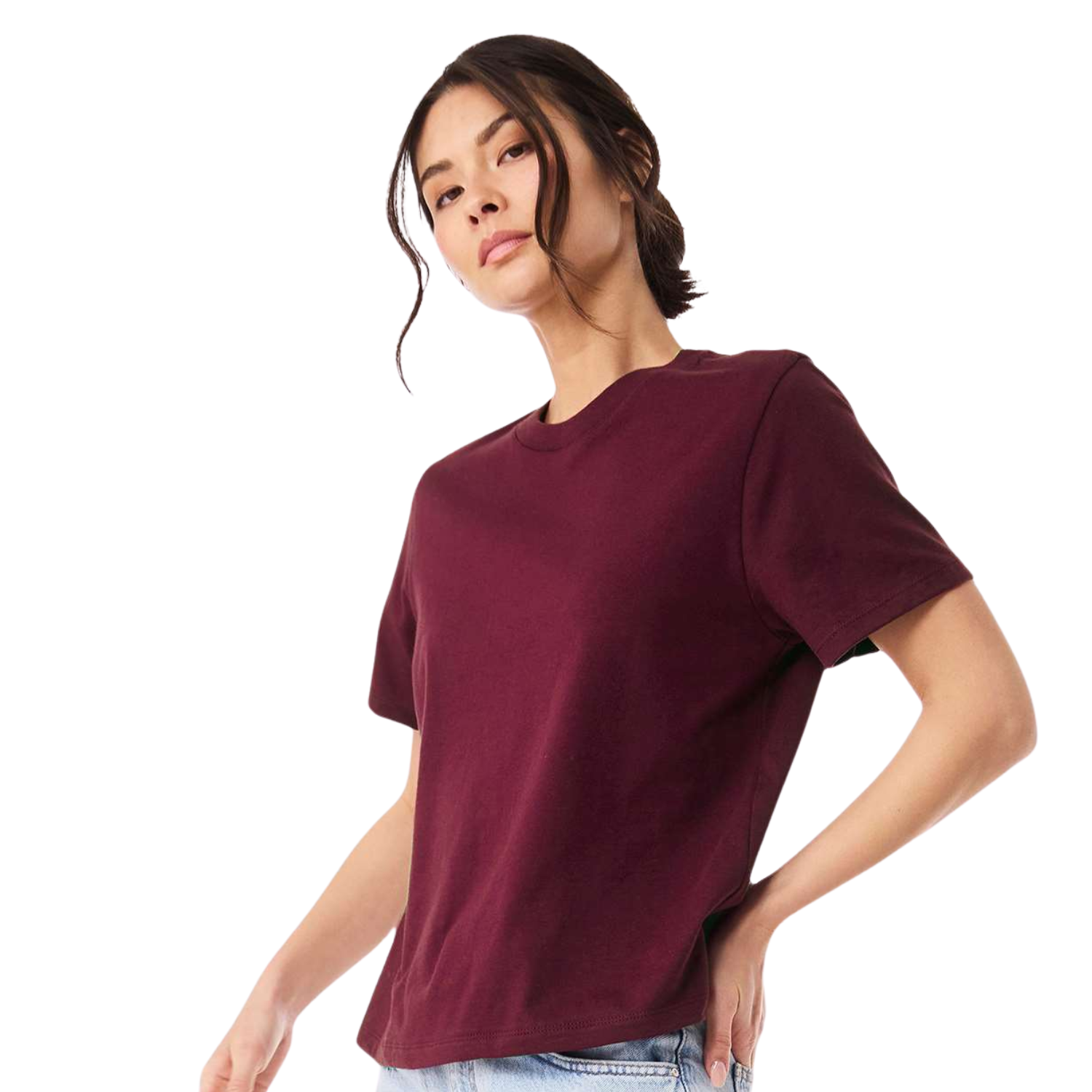 Bella Canvas 6110 Women Heavyweight Oversize Tee | Maroon | 6oz