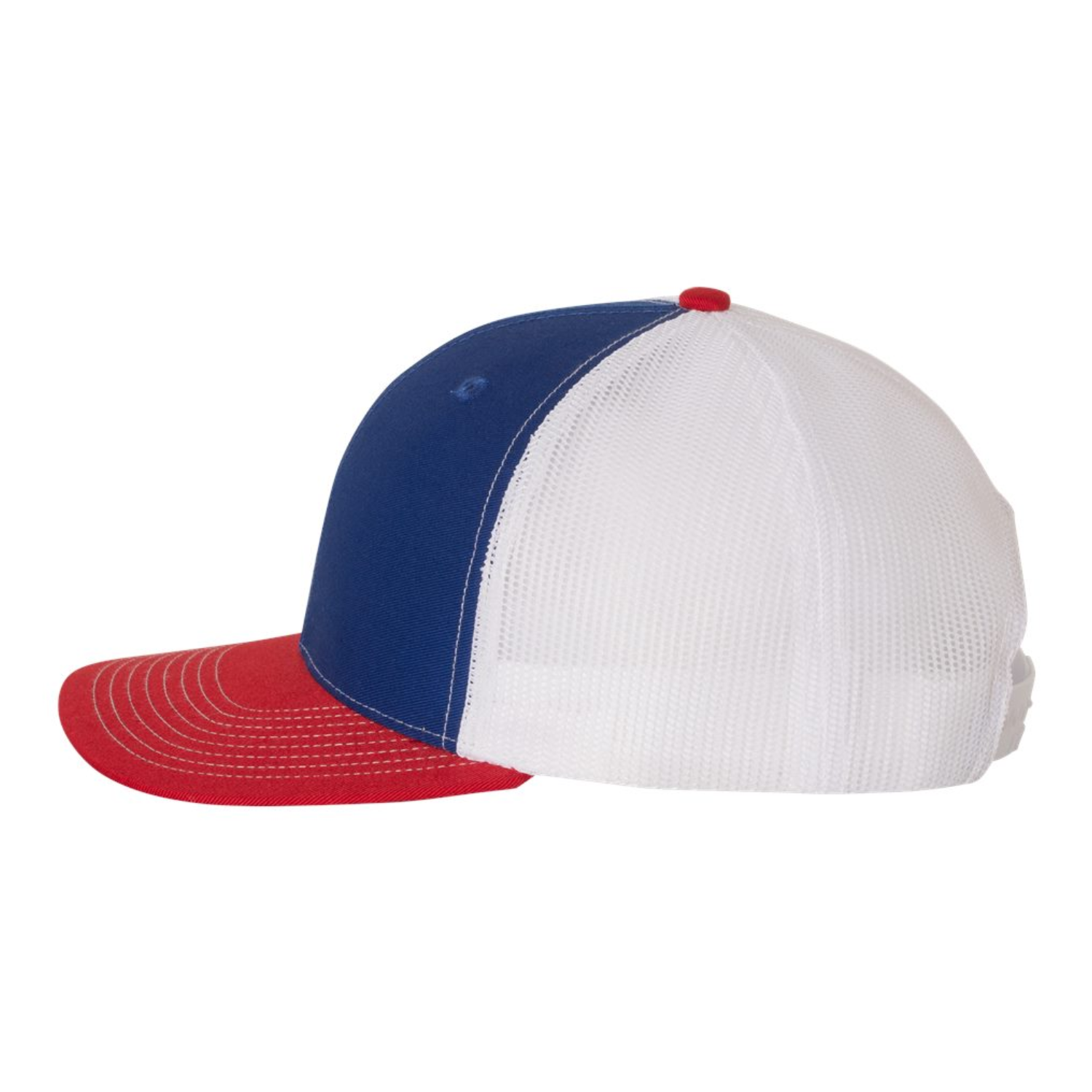 Richardson 112 | Adjustable Snapback Trucker Cap | Royal/ White/ Red