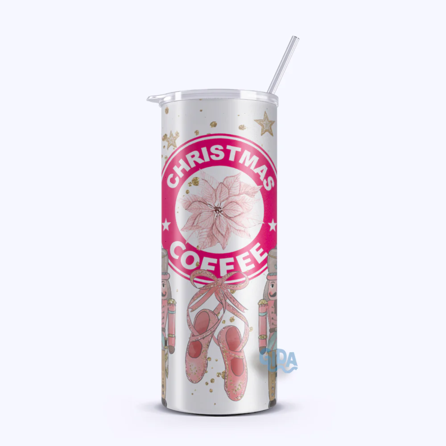 UV DTF Wrap | PINK Nutcracker Christmas | 20oz Full Wrap