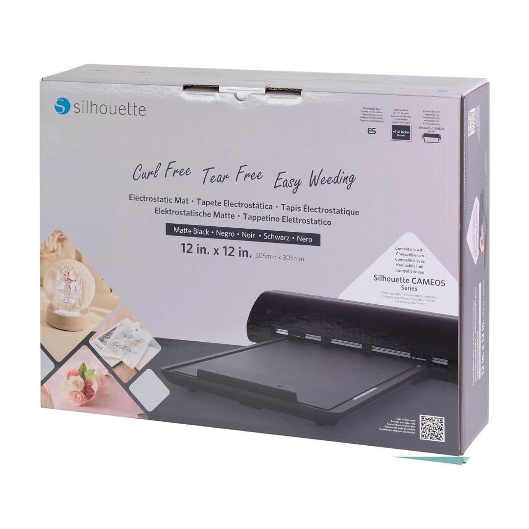 Mat de Corte Electroestático + Protector | Negro 12x12