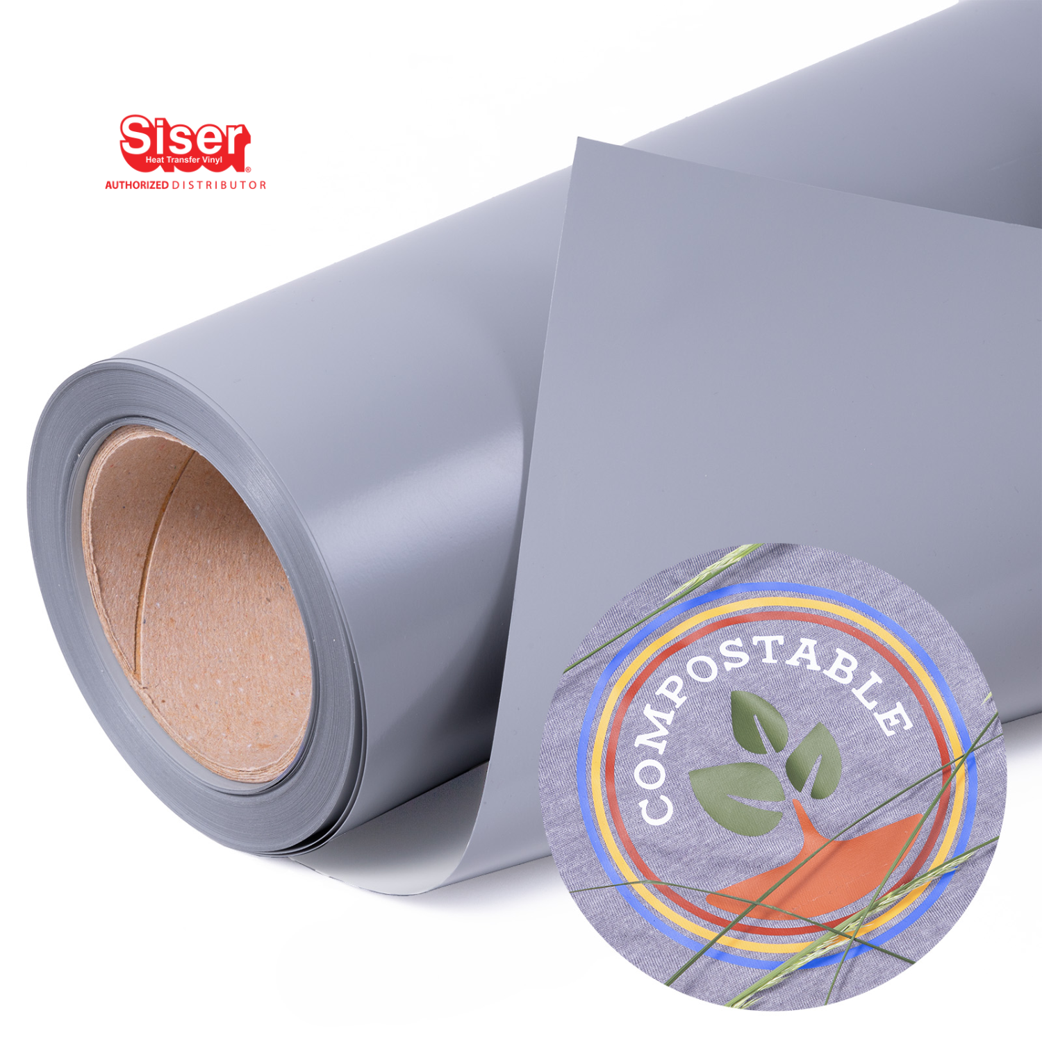 Siser PureHT™ Vinil Textil Térmico | Stone Gray | Ancho 12"