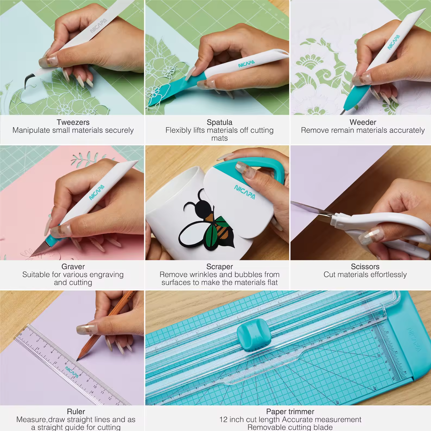 Nicapa | Crafter Kit - 7 piezas más cortadora