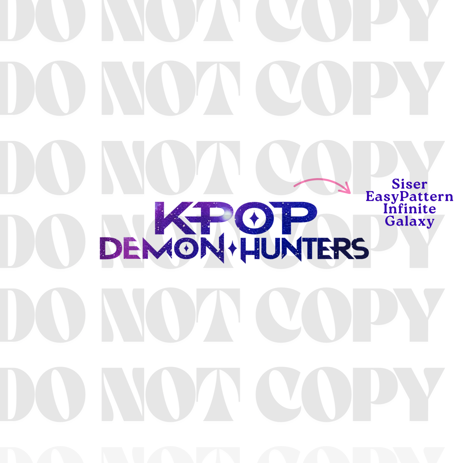 Hybrid DTF | Huntrix | Pattern Infinite Galaxy | 6x4"