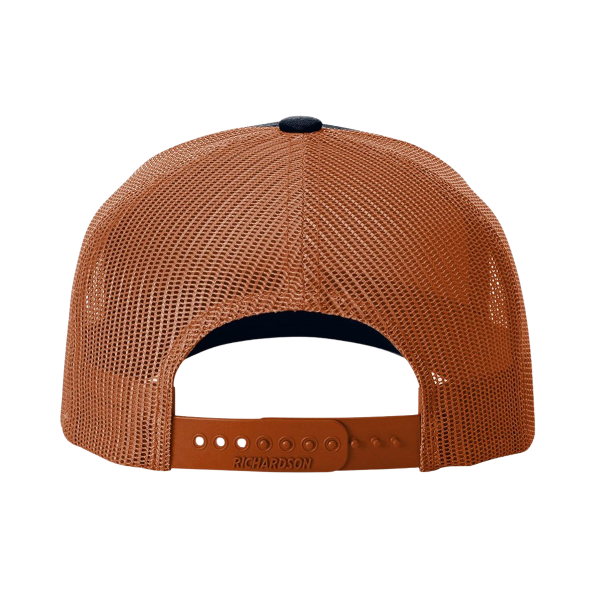 Richardson 112FPR | Five Panel Trucker with Rope Cap | Navy/ Dark Orange/ Dark Orange
