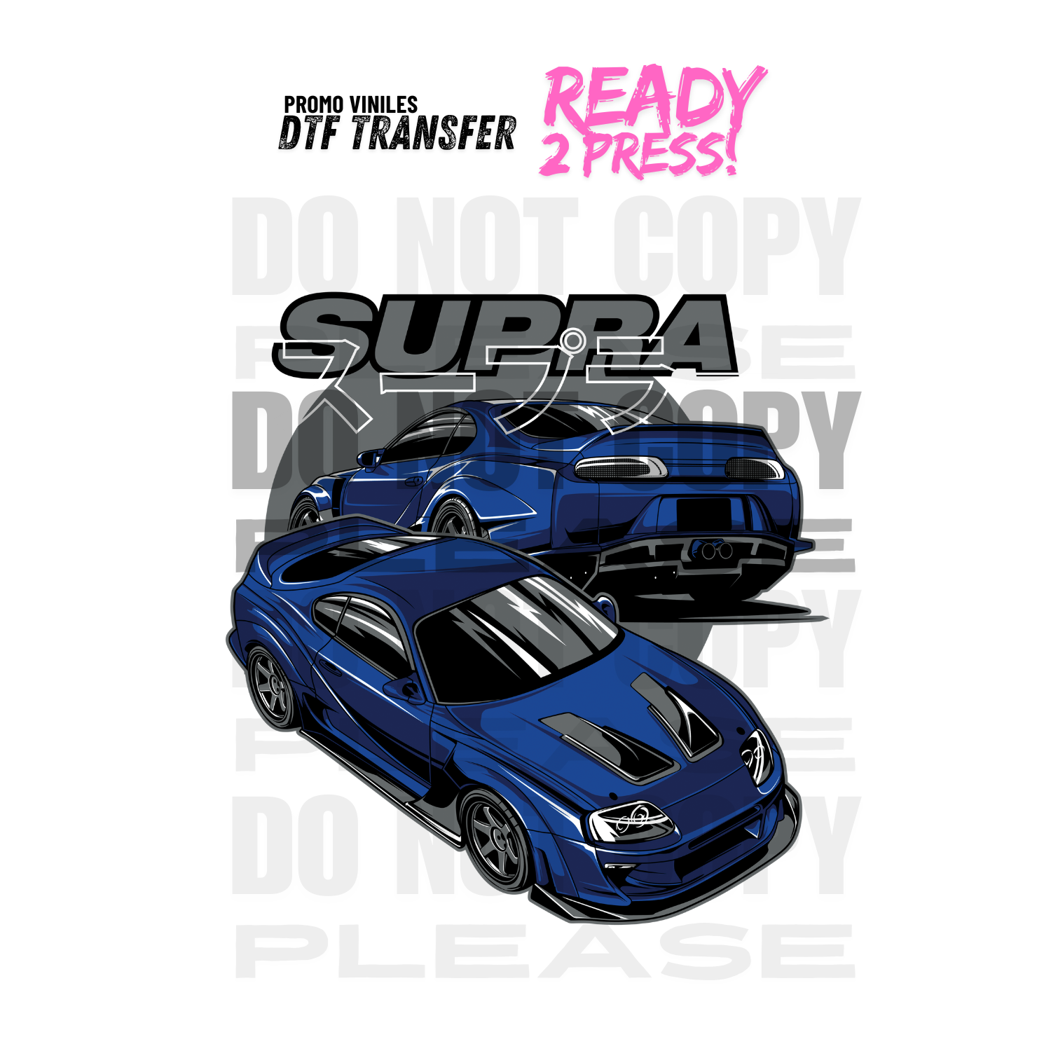 DTF Transfers | Supra Blue