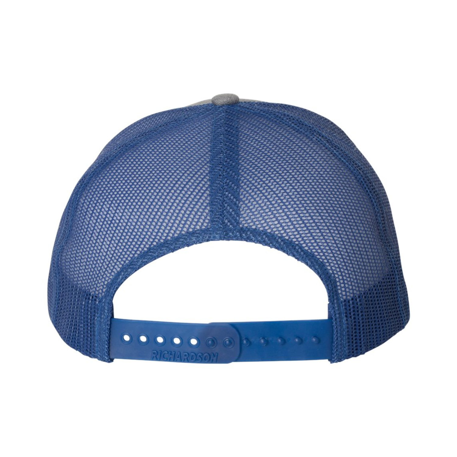 Richardson 112 | Adjustable Snapback Trucker Cap | Heather Grey/ Royal